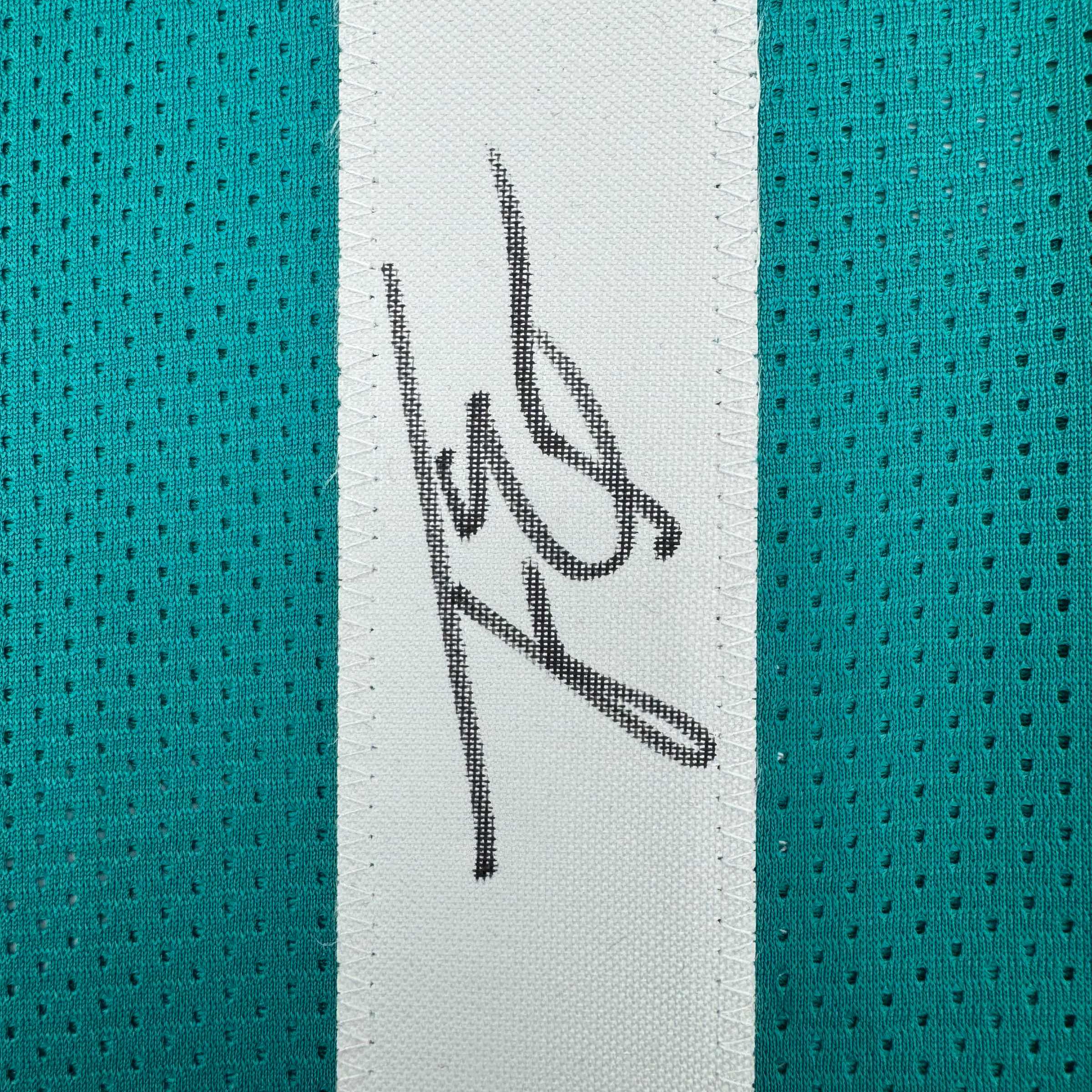 Autographed/Signed Travis Etienne Jr. Jacksonville Teal Football Jersey Beckett BAS COA