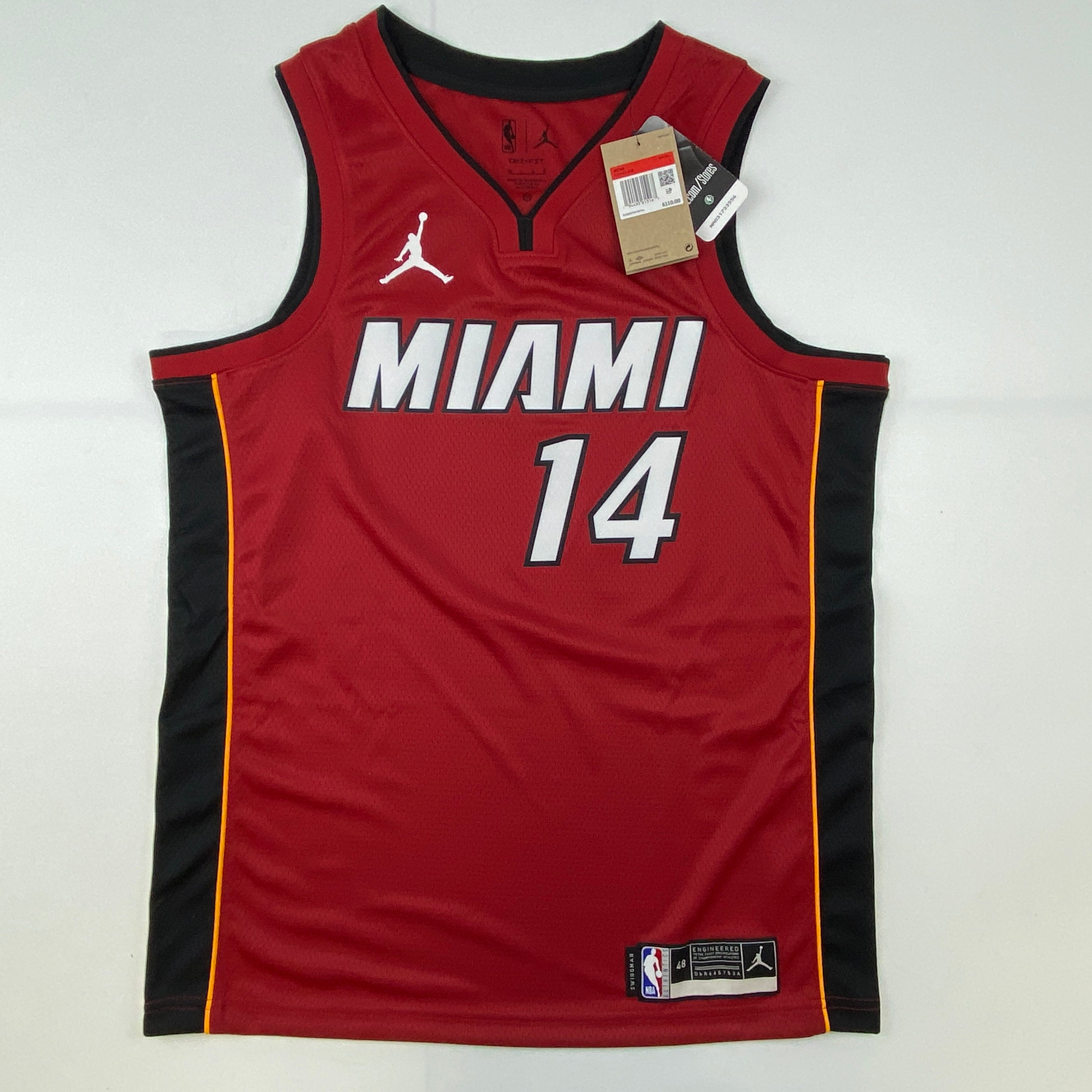 Autographed/Signed Tyler Herro Miami Heat Red Authentic Basketball Jersey Fanatics COA