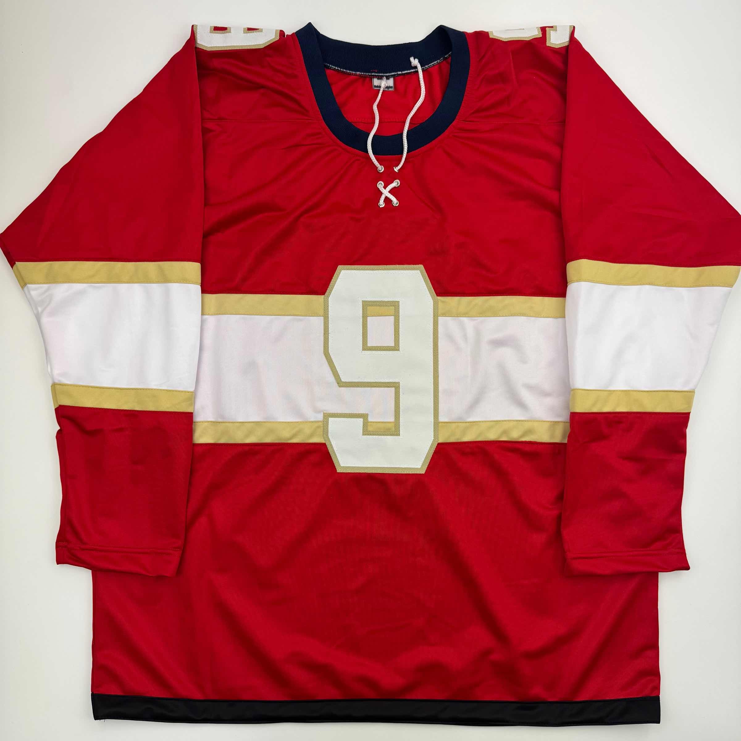 Autographed/Signed Sam Bennett Florida Red Hockey Jersey JSA COA