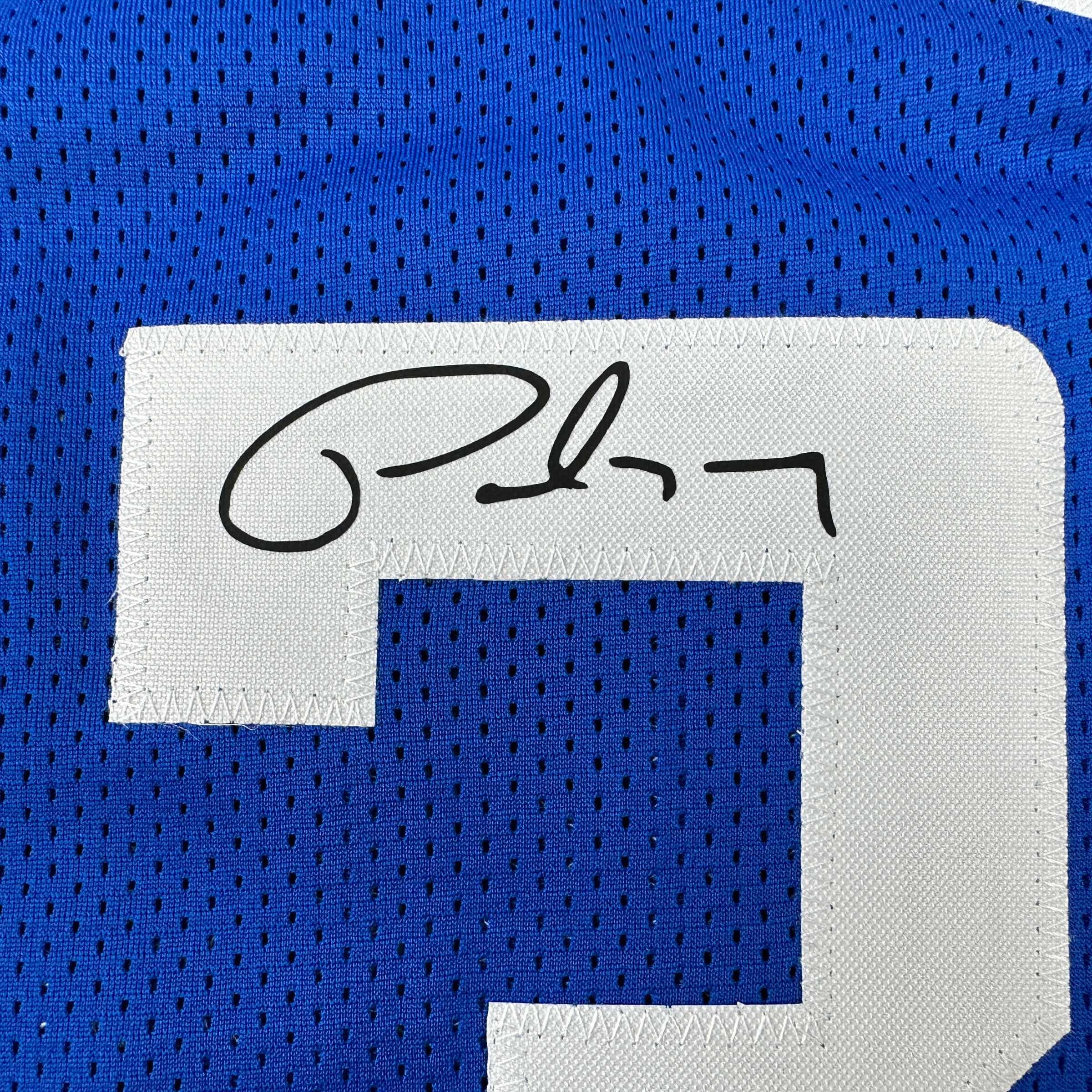 Facsimile Autographed Paul George Los Angeles LA Blue Reprint Laser Auto Basketball Jersey Size Men's XL