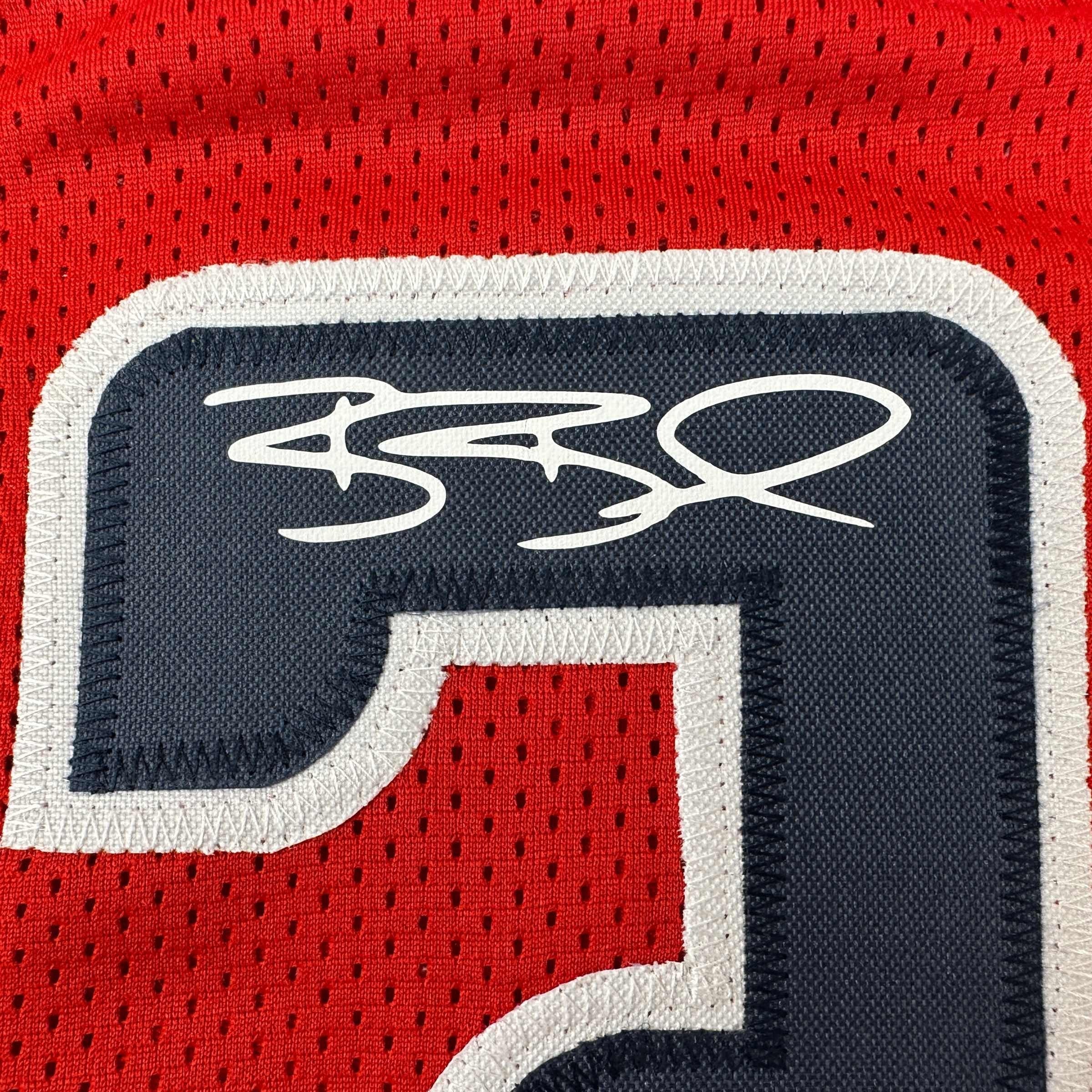 Facsimile Autographed Bradley Beal Washington Red Reprint Laser Auto Basketball Jersey Size Men's XL