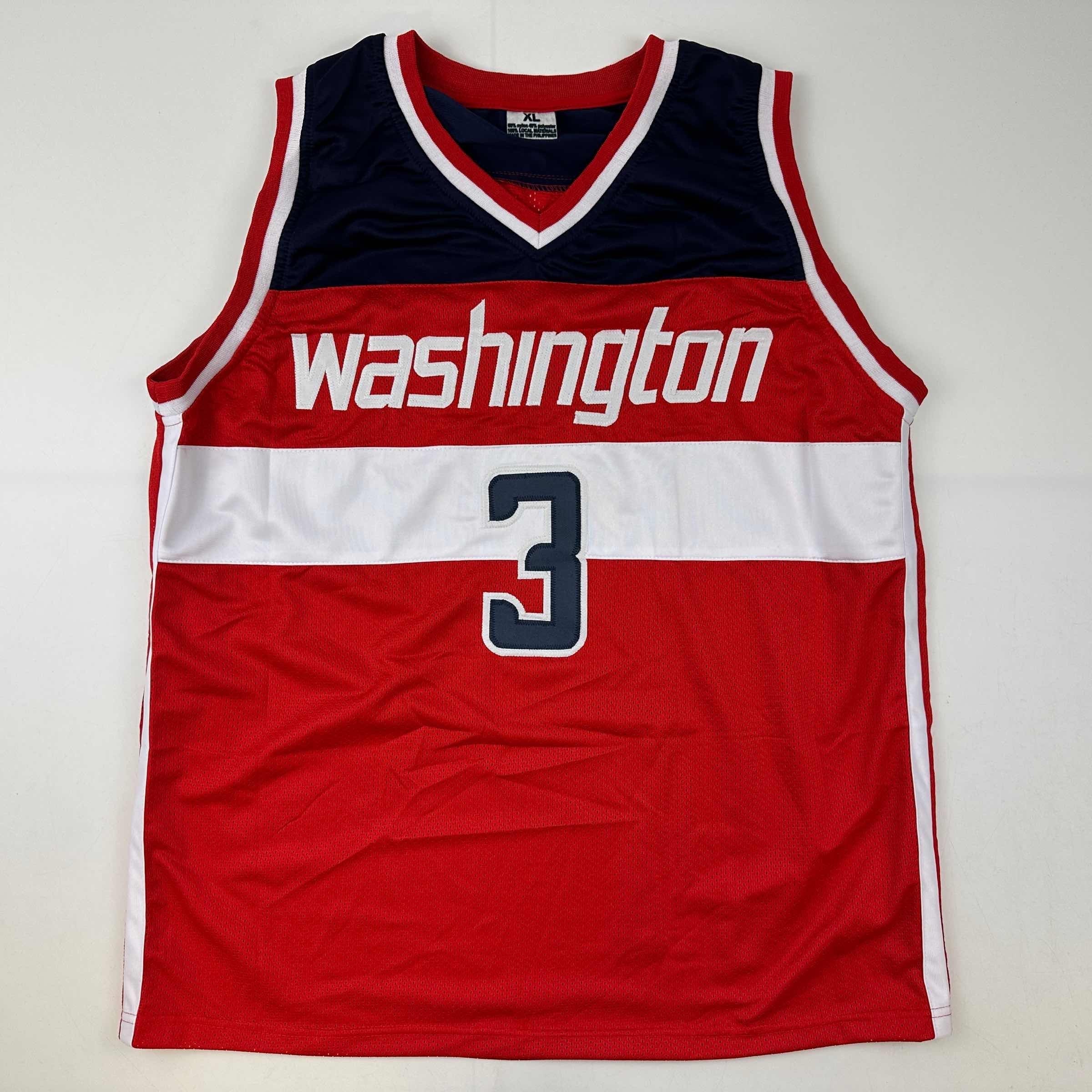 Facsimile Autographed Bradley Beal Washington Red Reprint Laser Auto Basketball Jersey Size Men's XL