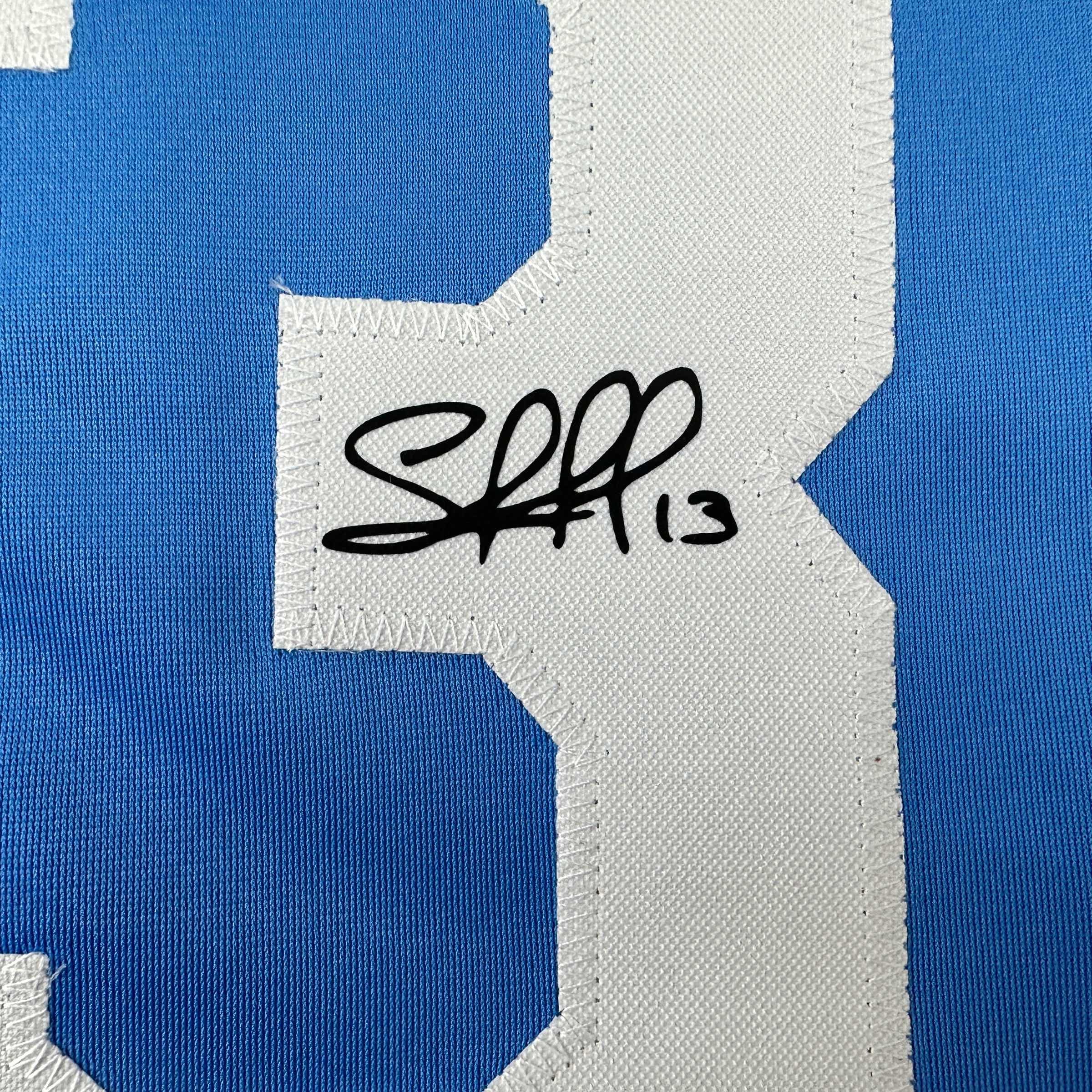 Facsimile Autographed Salvador Perez Kansas City Blue Reprint Laser Auto Baseball Jersey Size Men's XL
