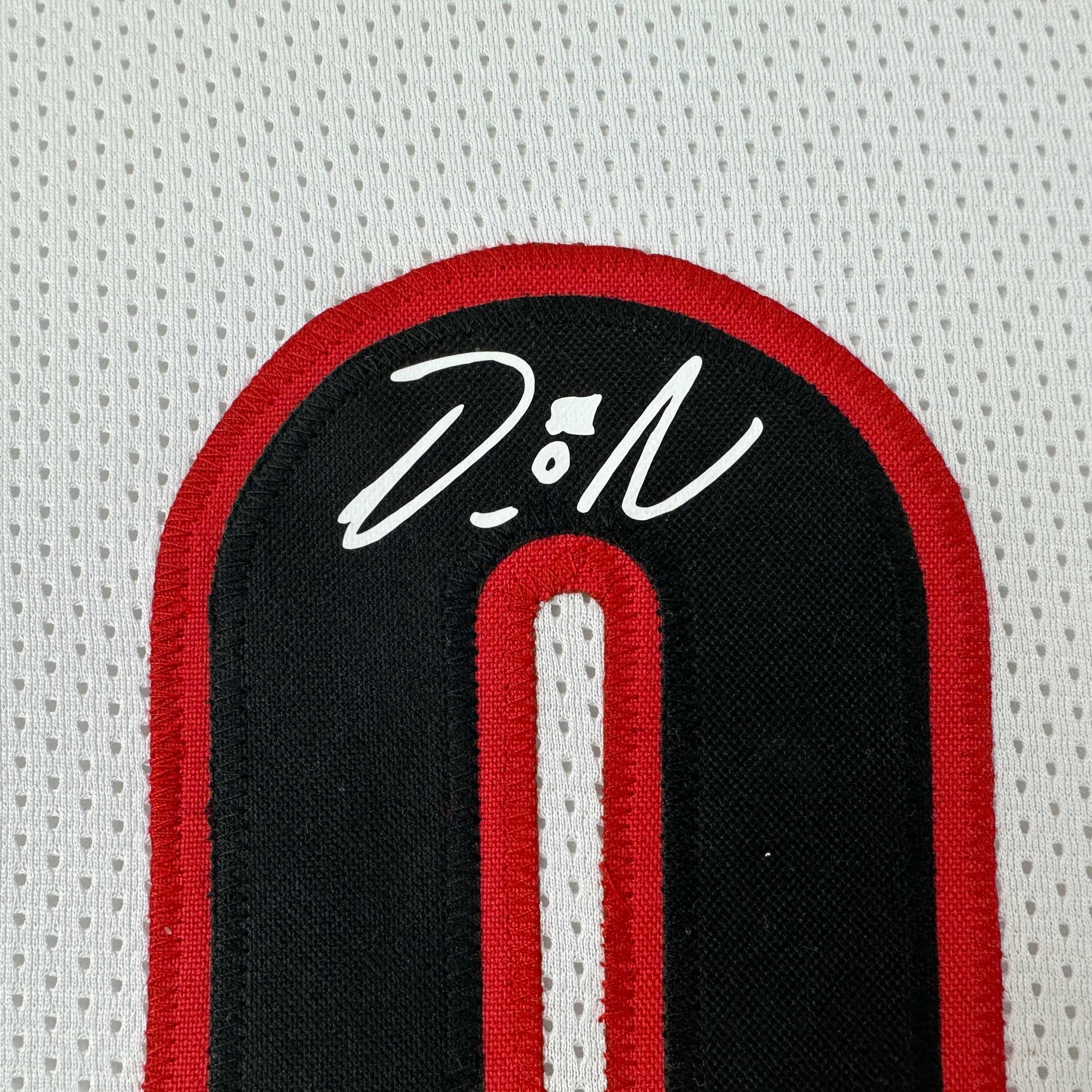 Facsimile Autographed Damian Lillard Portland White Reprint Laser Auto Basketball Jersey Size Men's XL