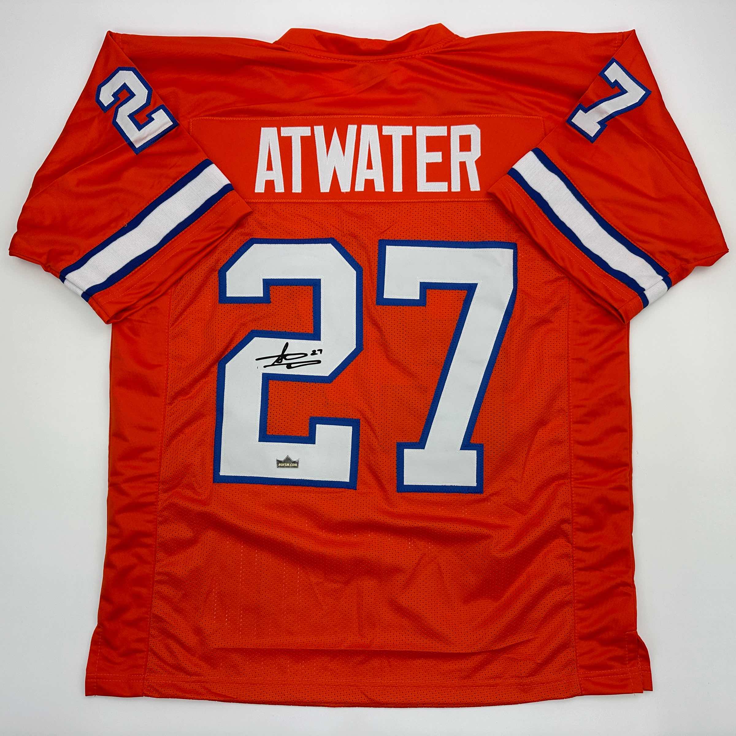 Facsimile Autographed Steve Atwater Denver Orange Reprint Laser Auto Football Jersey Size Men's XL
