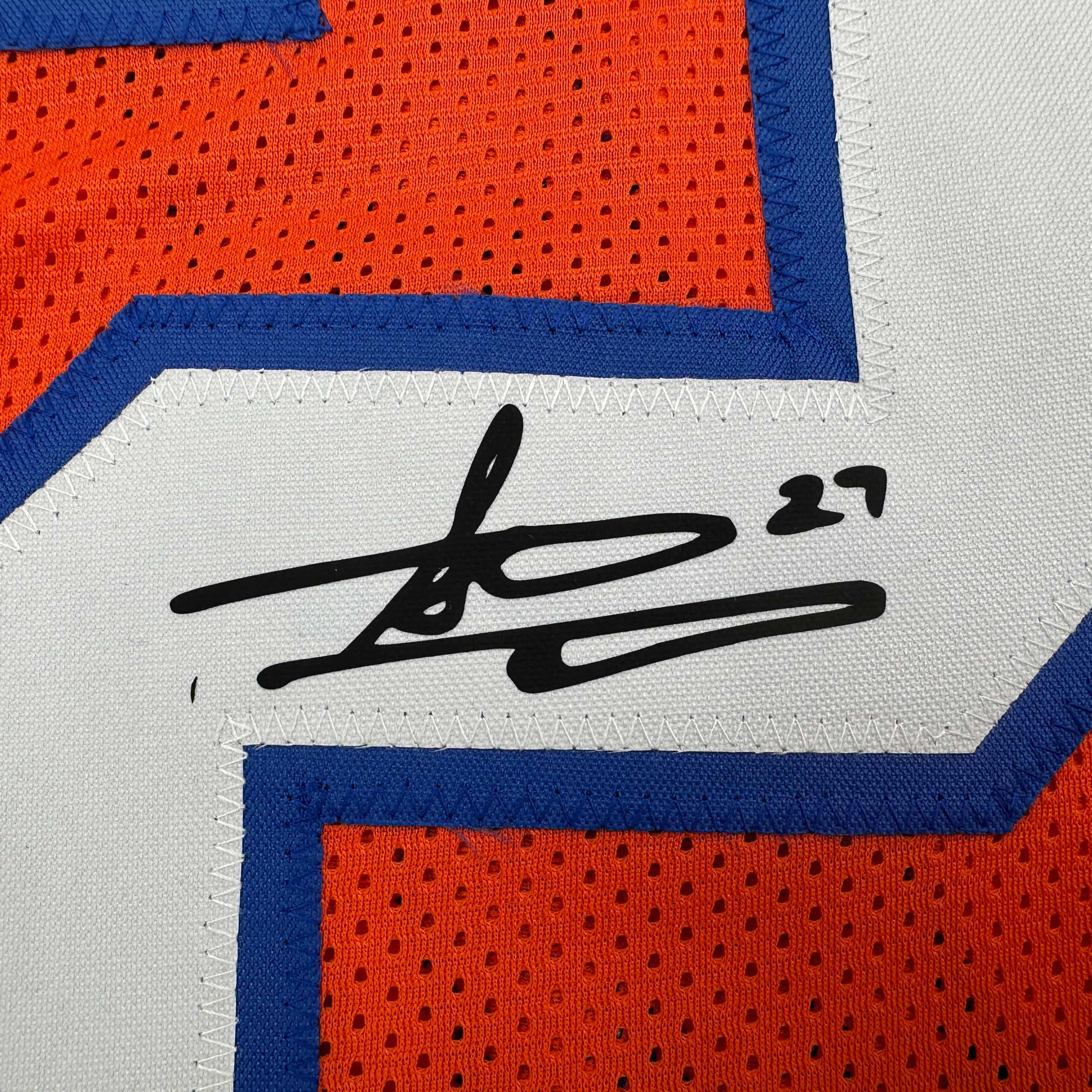 Facsimile Autographed Steve Atwater Denver Orange Reprint Laser Auto Football Jersey Size Men's XL