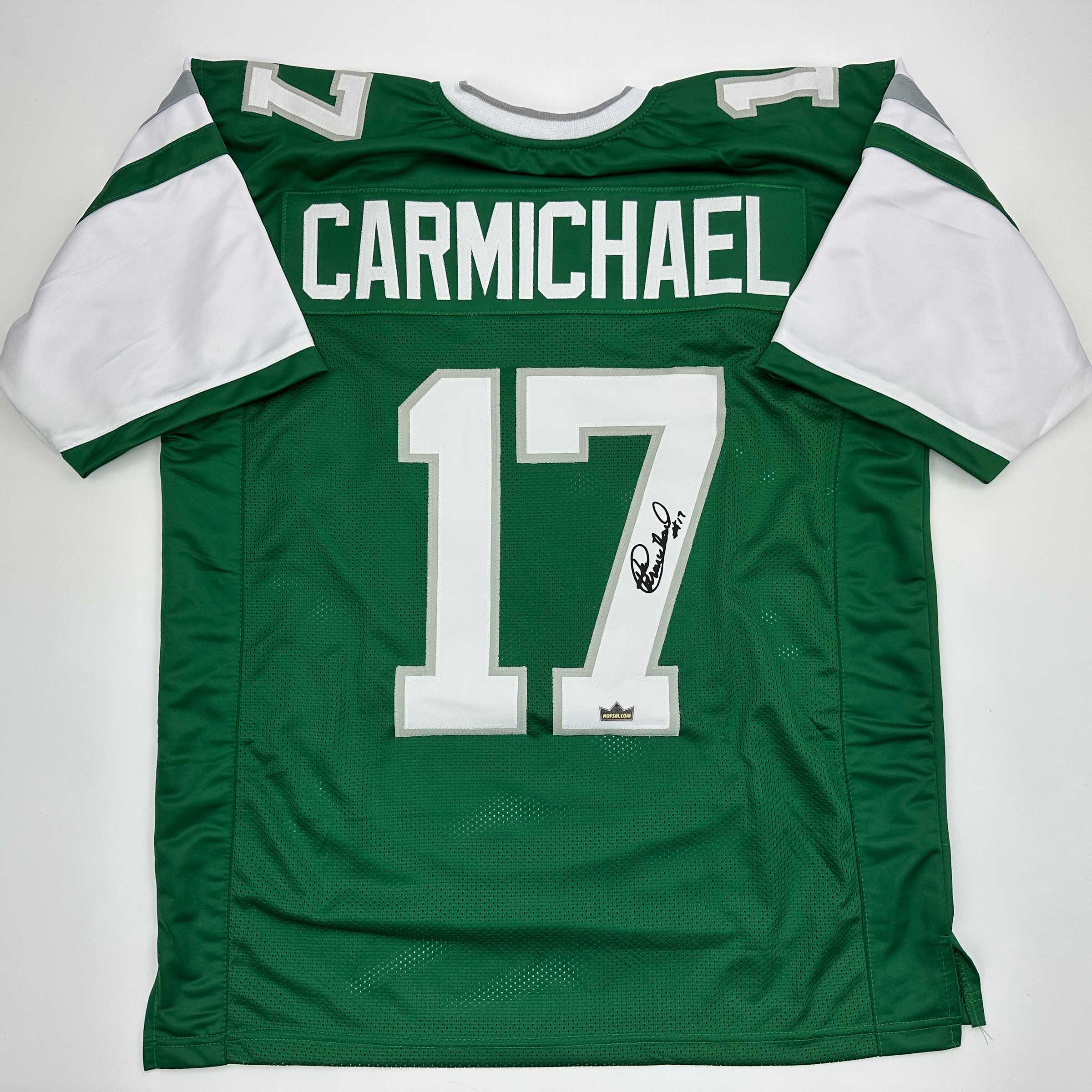 Facsimile Autographed Harold Carmichael Philadelphia Kelly Green Reprint Laser Auto Football Jersey Size Men's XL