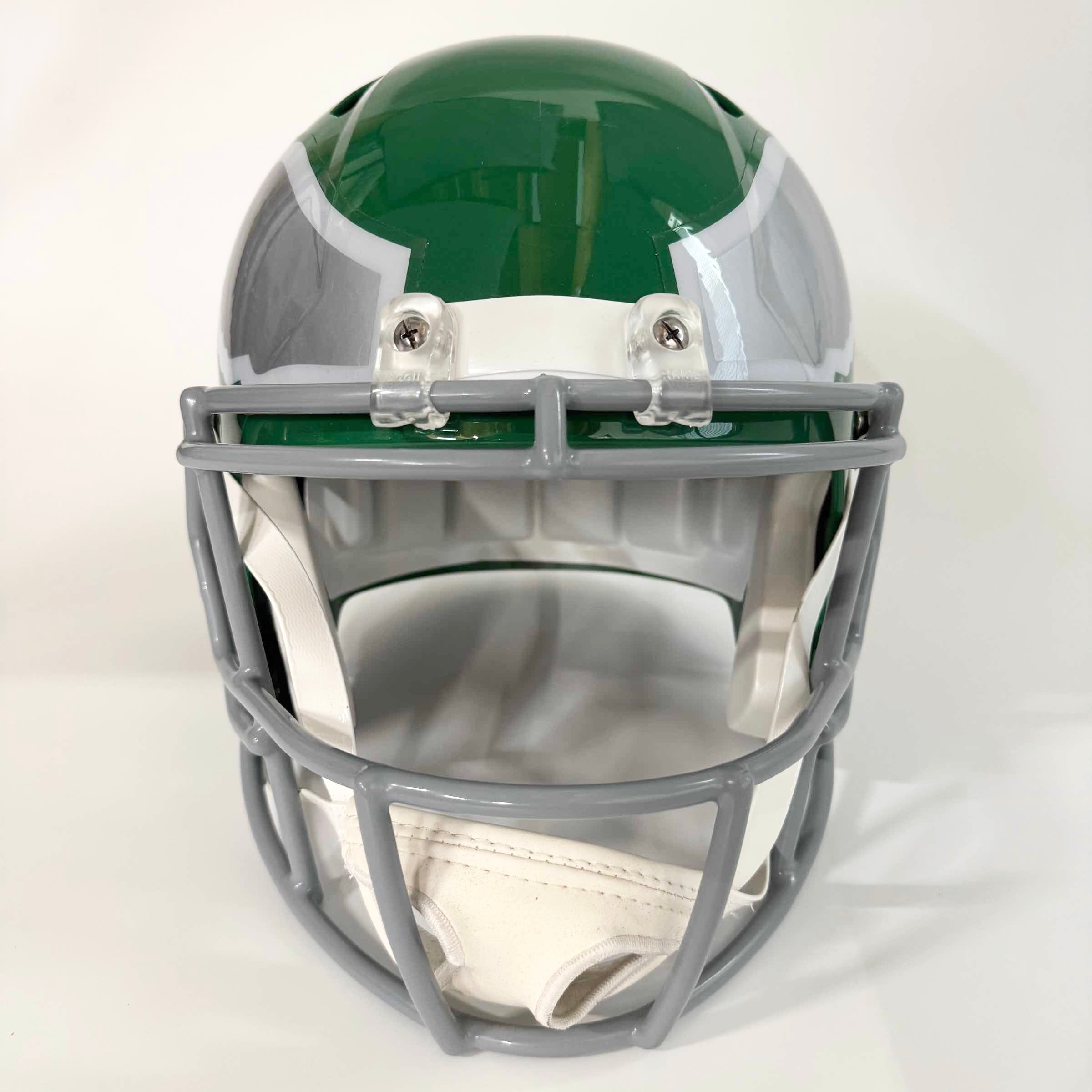 Autographed/Signed Jalen Hurts Philadelphia Eagles Kelly Green Full Size FS F/S Replica Football Helmet Fanatics COA