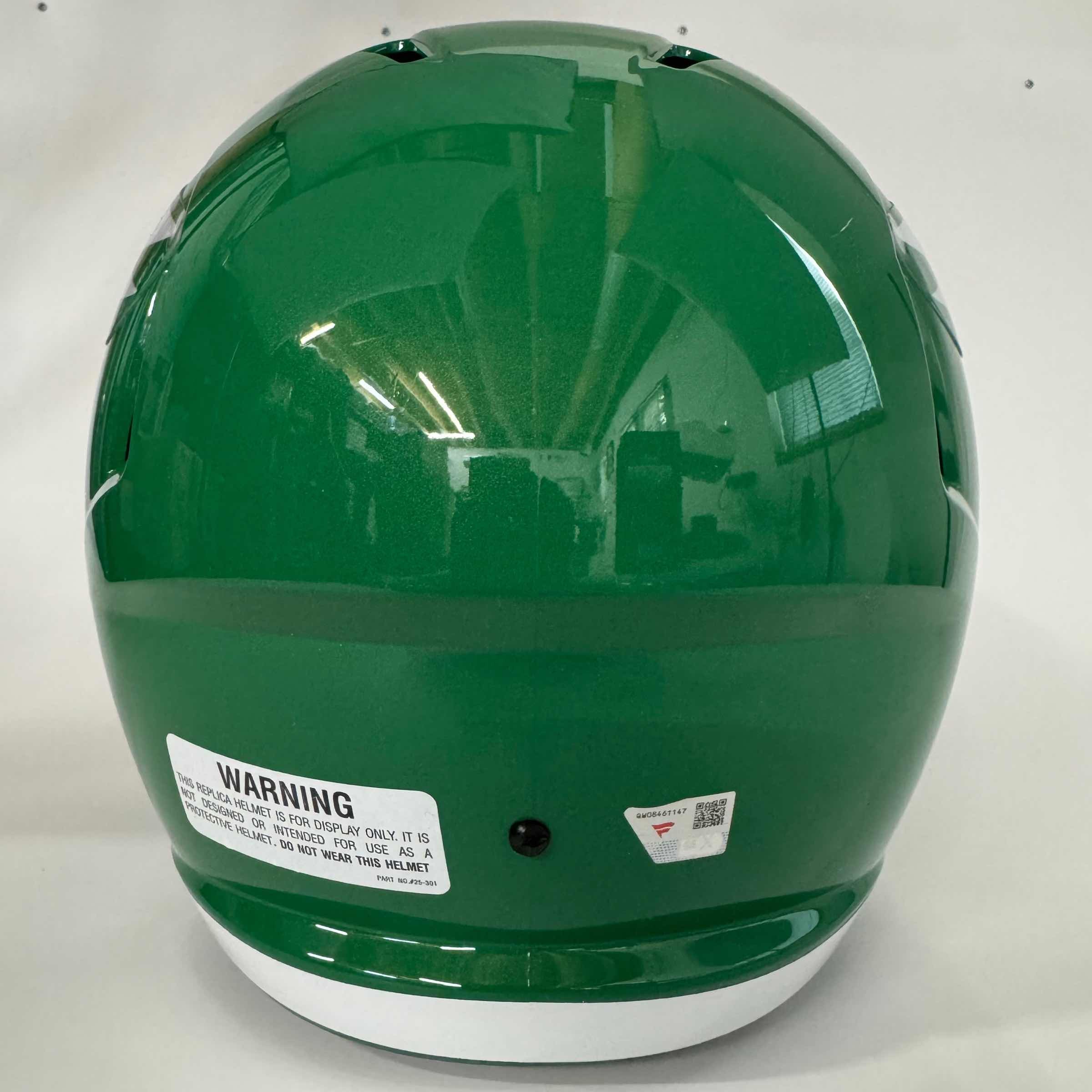 Autographed/Signed Jalen Hurts Philadelphia Eagles Kelly Green Full Size FS F/S Replica Football Helmet Fanatics COA