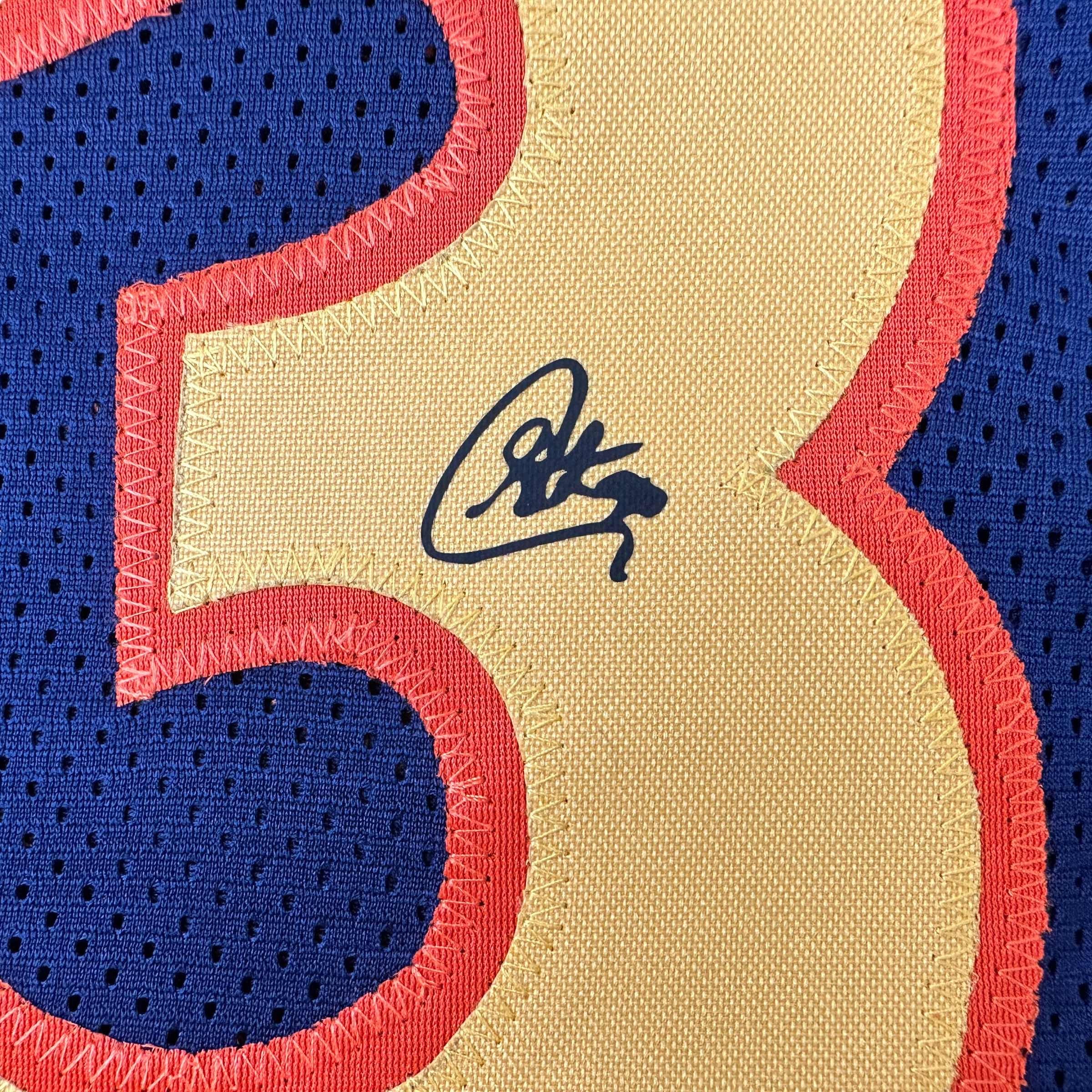Facsimile Autographed Stephen Steph Curry Golden State Navy Blue Retro Rookie Reprint Laser Auto Basketball Jersey Size Men's XL