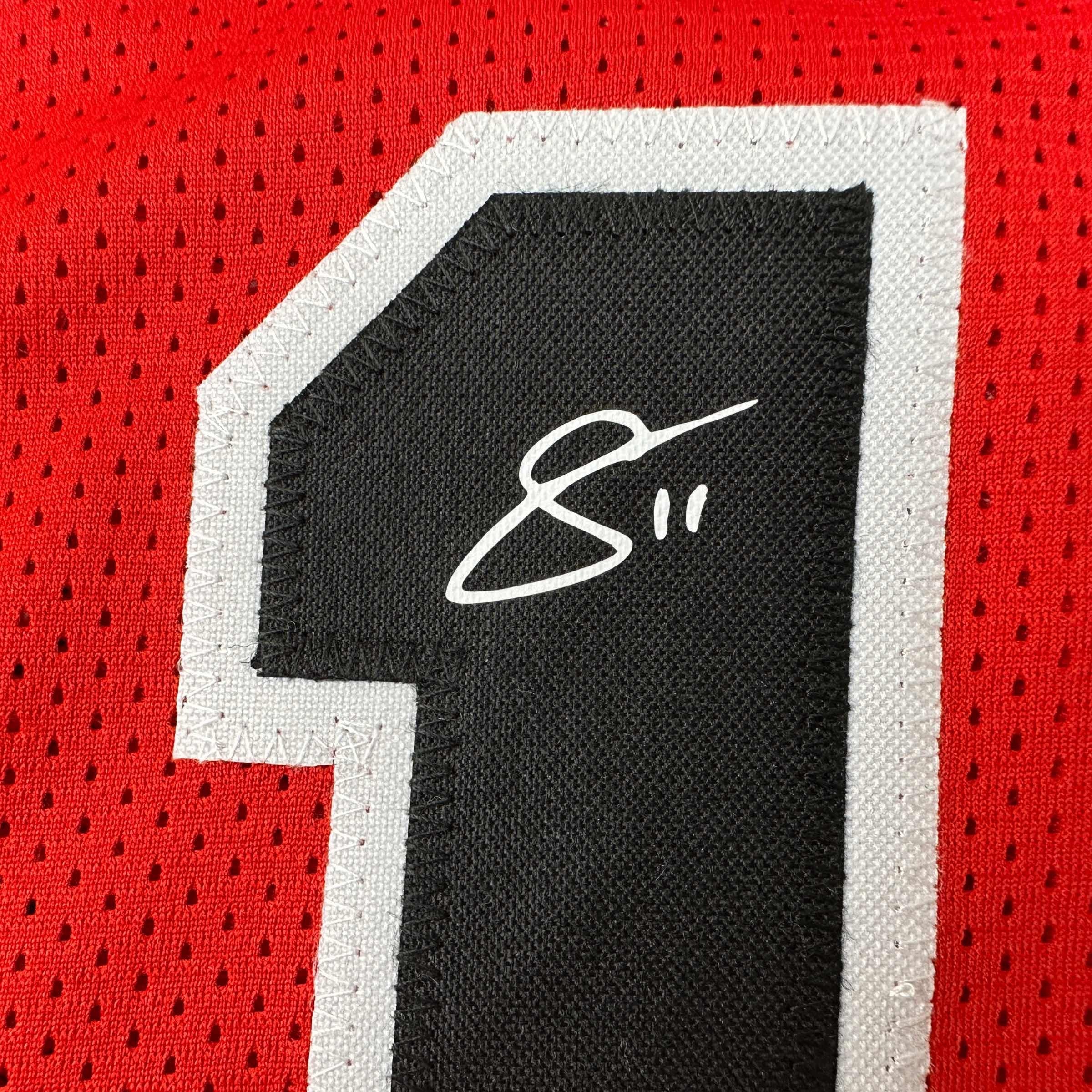 Facsimile Autographed DeMar DeRozan Chicago Red Reprint Laser Auto Basketball Jersey Size Men's XL
