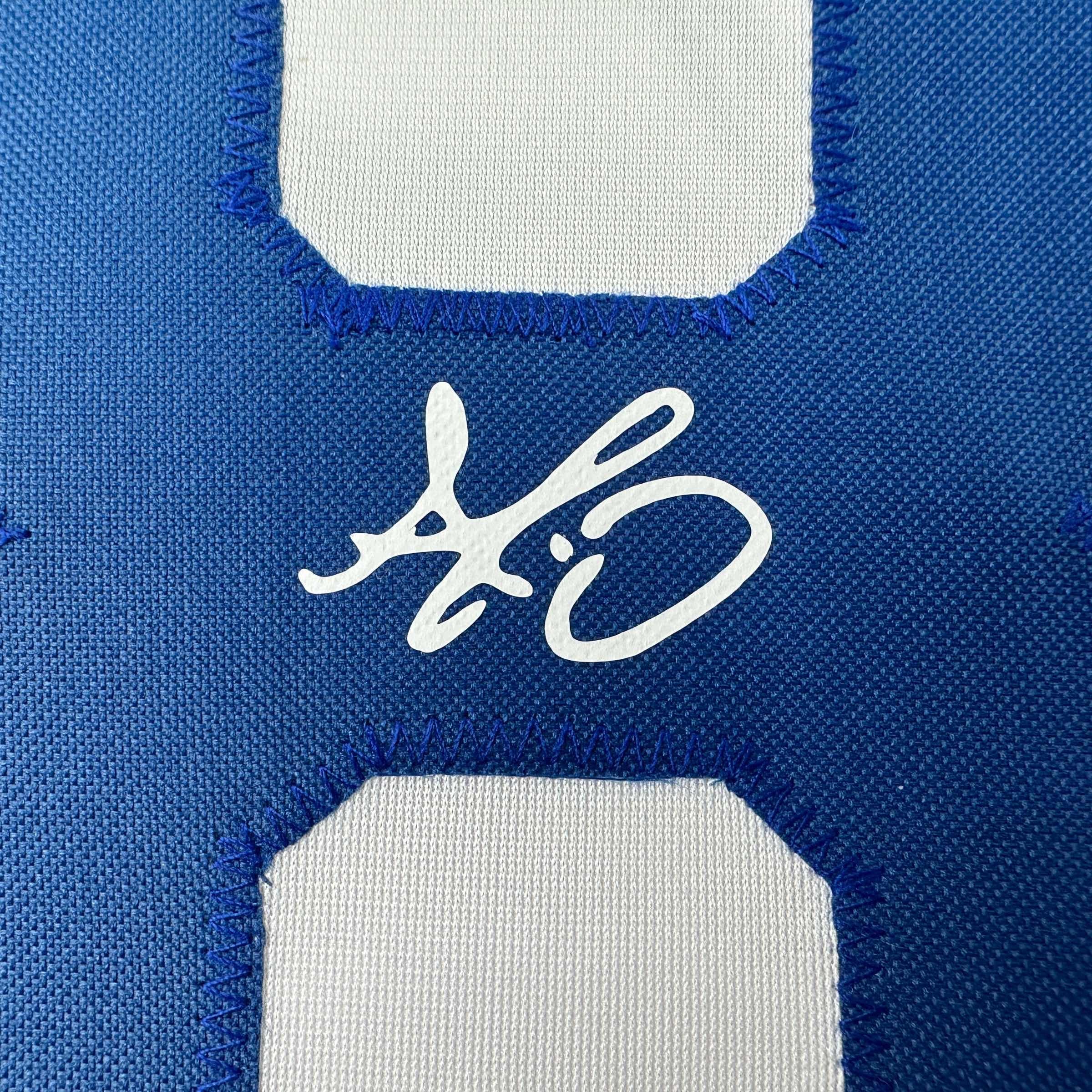 Facsimile Autographed Dustin May Los Angeles LA White Reprint Laser Auto Baseball Jersey Size Men's XL