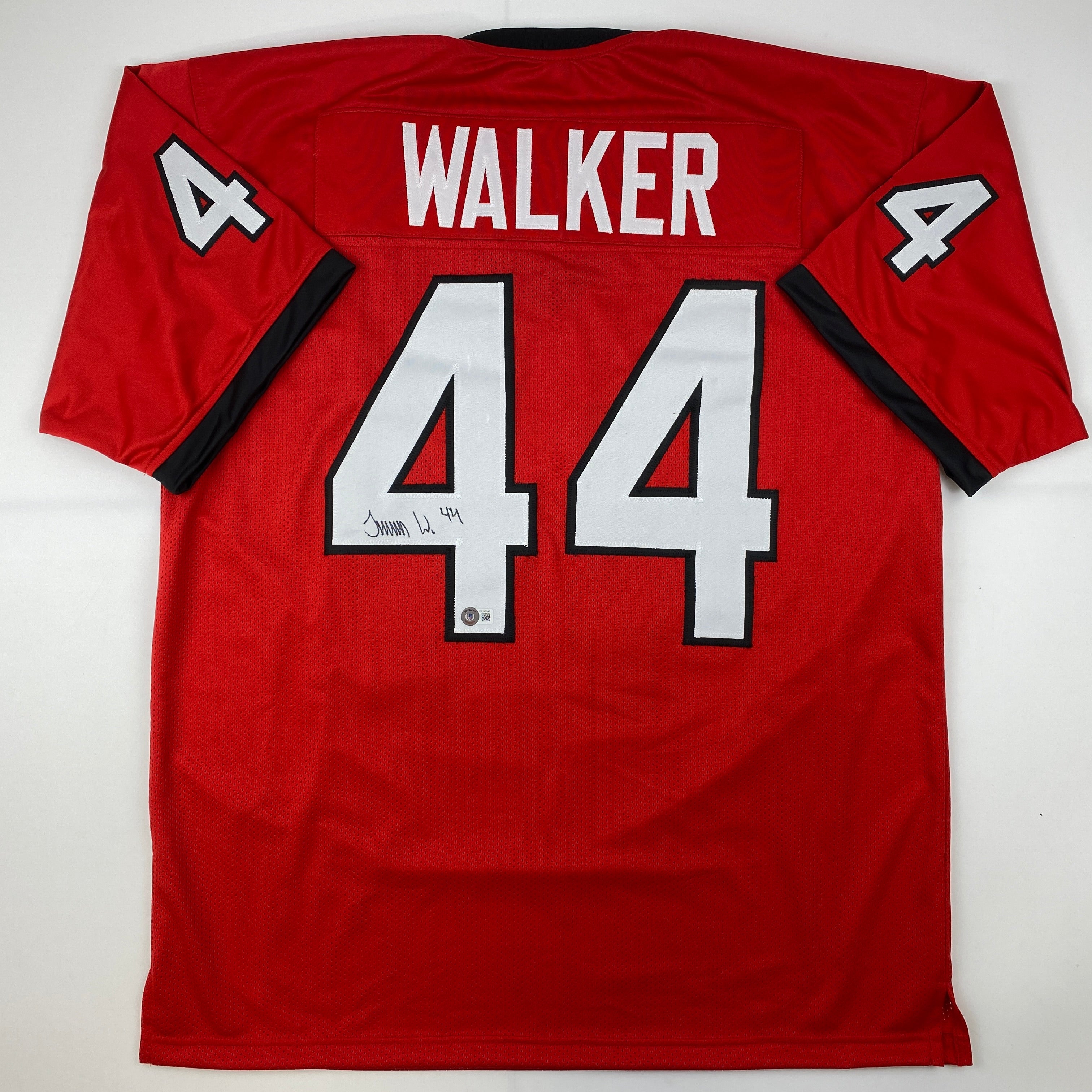 Autographed/Signed Travon Walker Georgia Red College Football Jersey Beckett BAS COA
