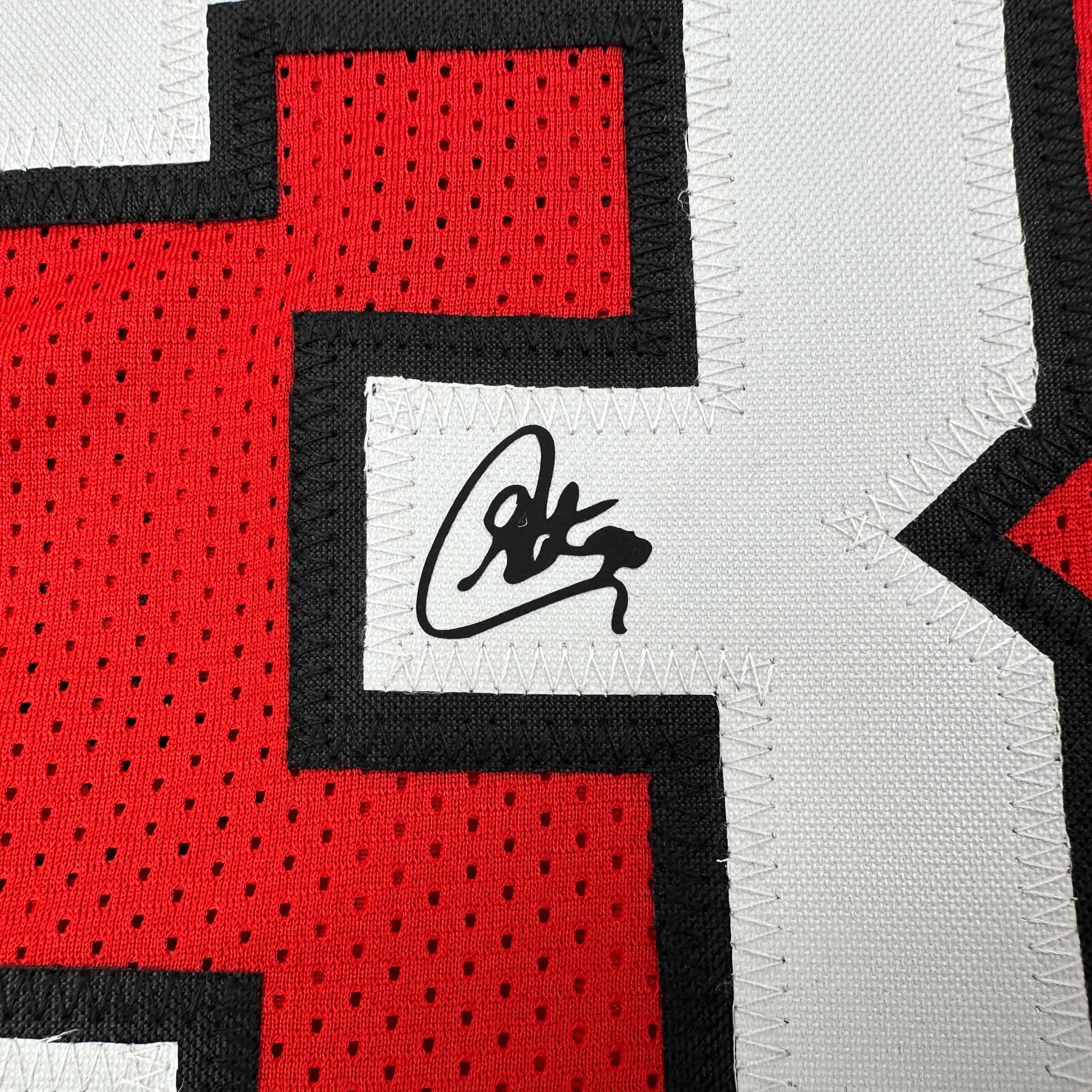 Facsimile Autographed Stephen Steph Curry Davidson Red Reprint Laser Auto College Basketball Jersey Size Men's XL