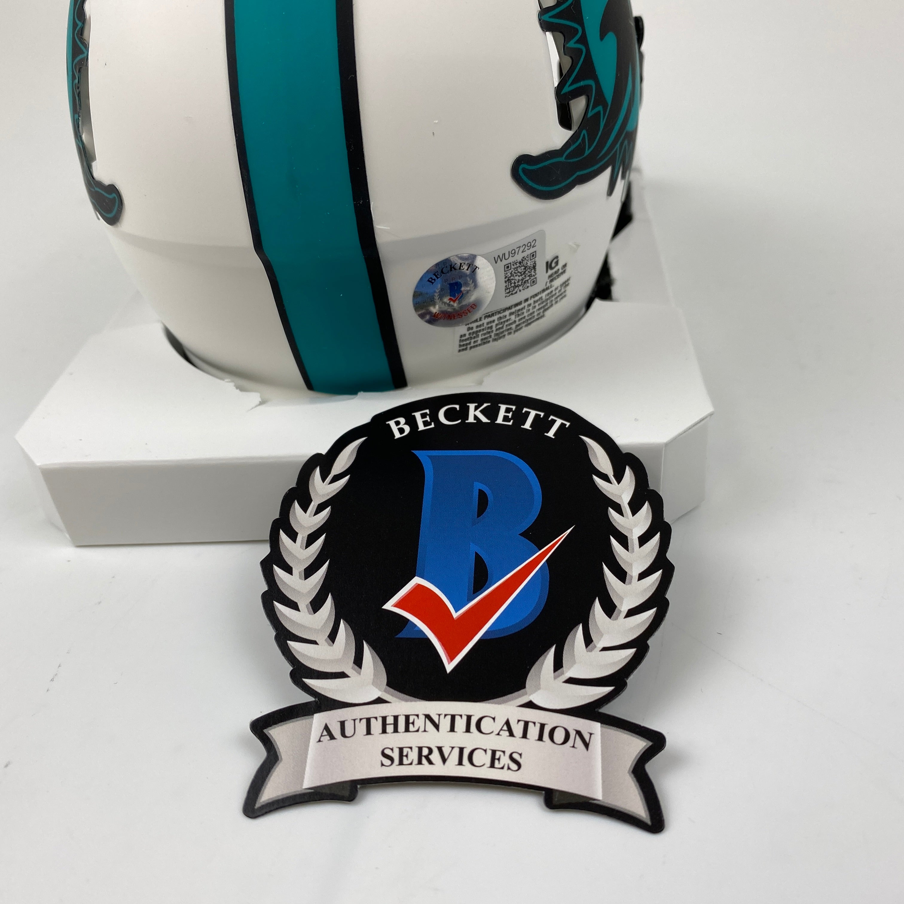 Autographed/Signed Tyreek Hill Miami Dolphins Lunar Eclipse Mini Football Helmet Beckett BAS COA