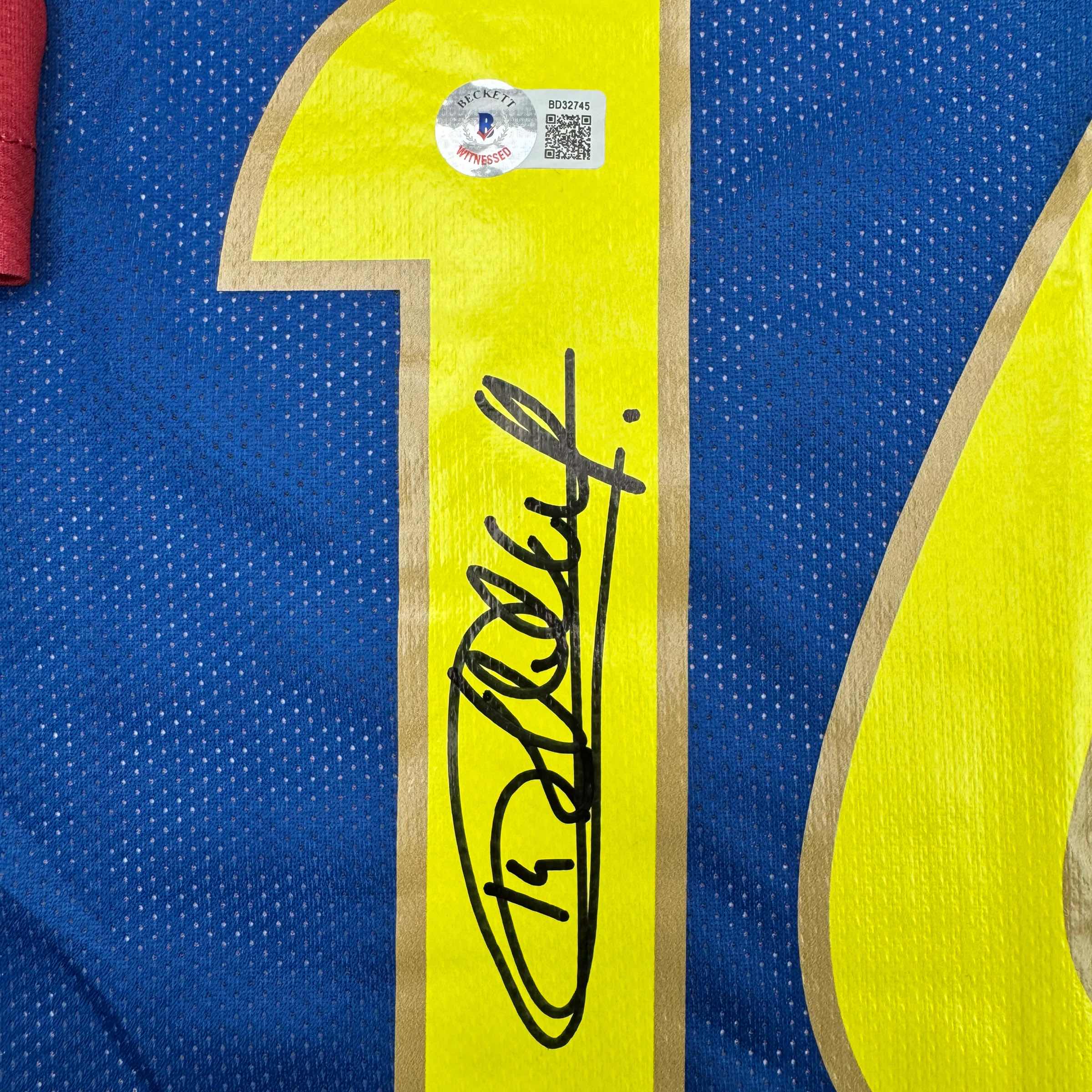 Autographed/Signed Thierry Henry FC Barcelona Blue Soccer Jersey Beckett BAS COA
