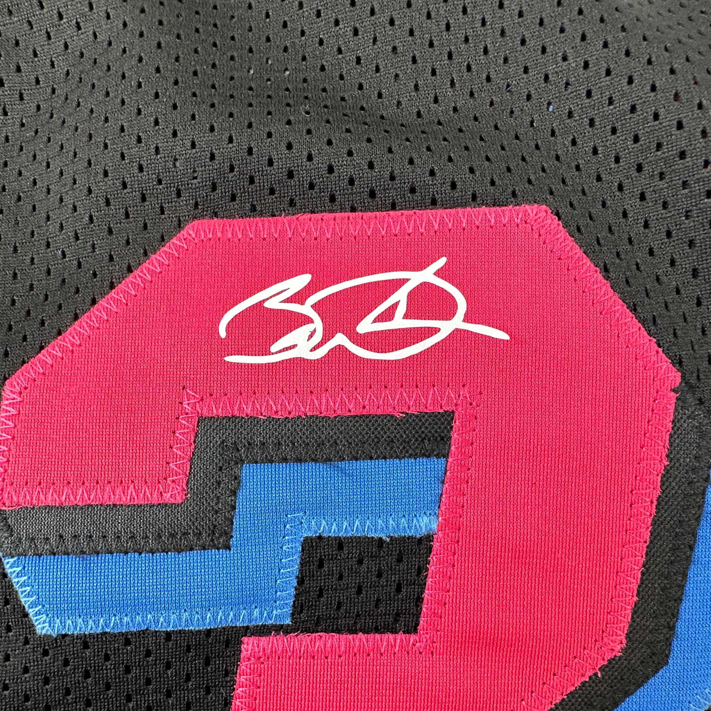 Facsimile Autographed Dwyane Wade Miami Black Vice City Reprint Laser Auto Basketball Jersey Size Men's XL