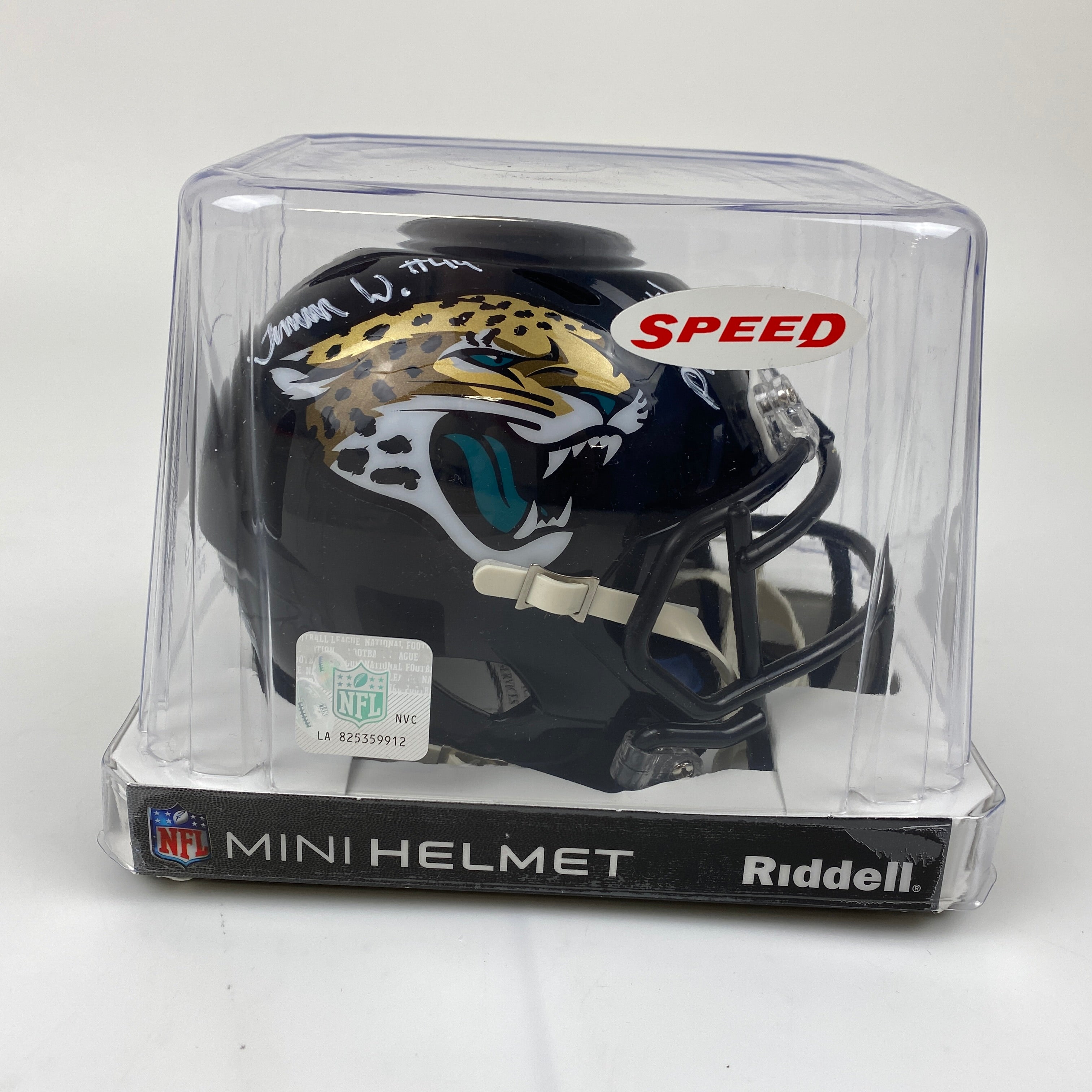 Autographed/Signed Travon Walker #1 Pick Jacksonville Jaguars Jags Mini Football Helmet Beckett BAS COA
