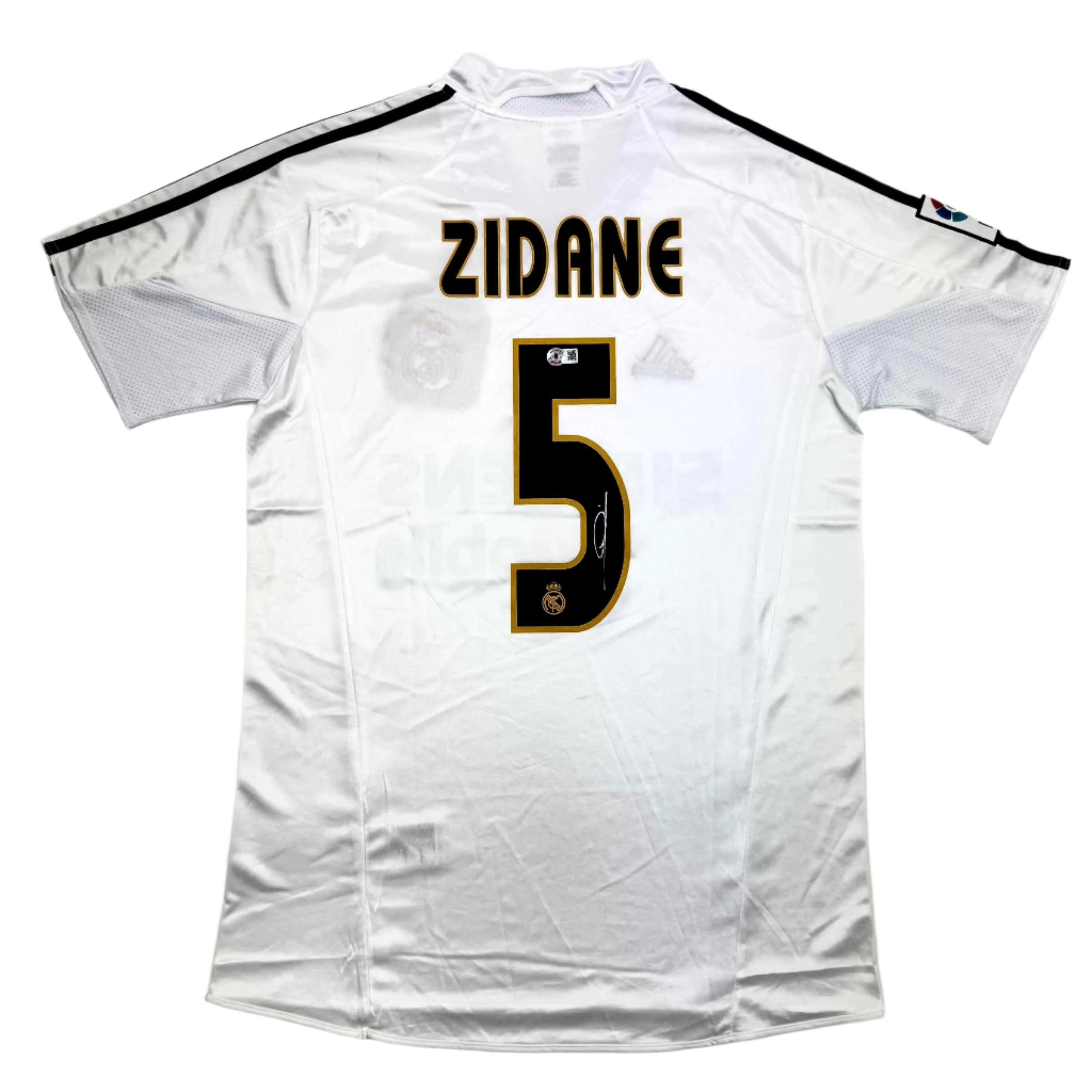 Autographed/Signed Zinedine Zidane Real Madrid White Soccer Jersey Beckett BAS COA
