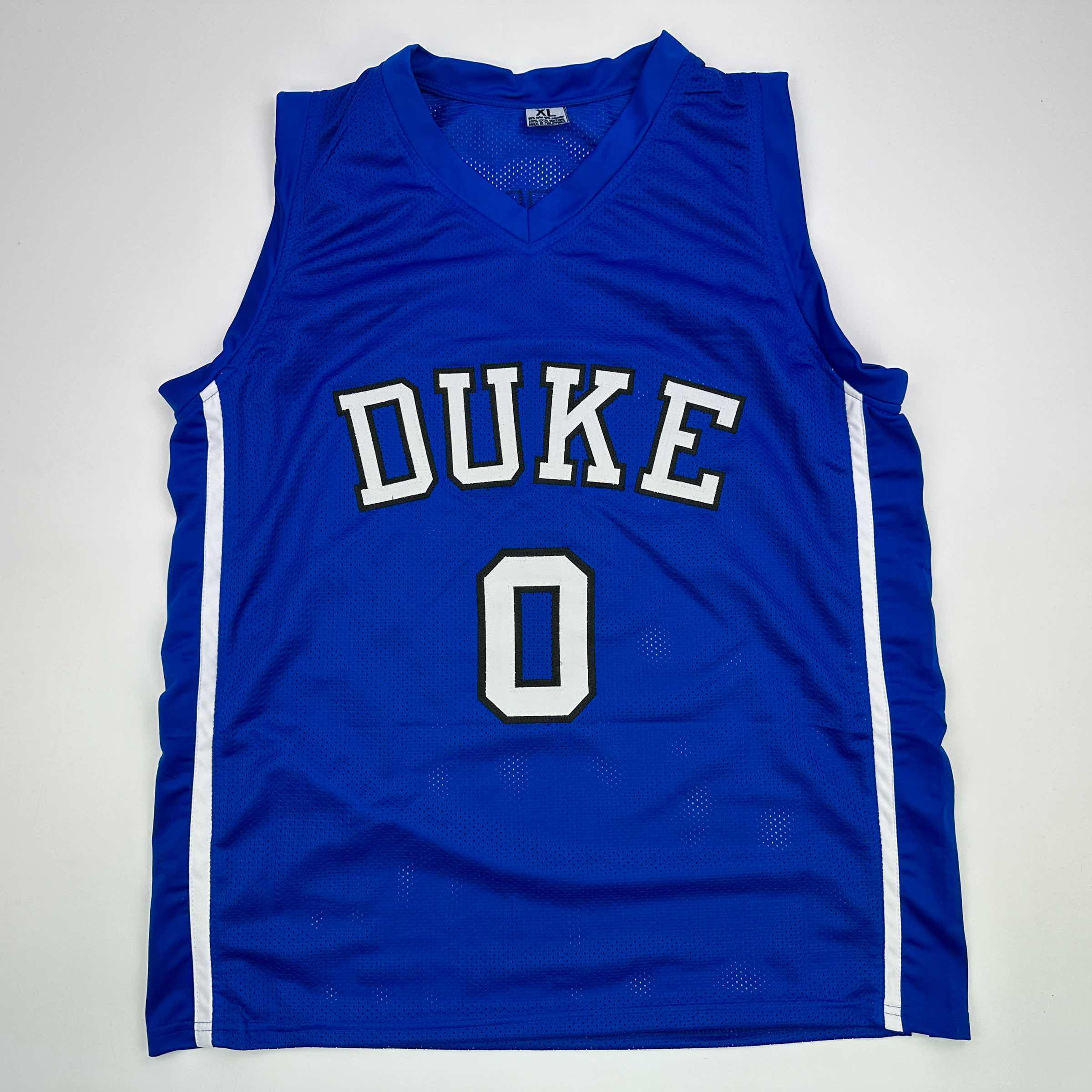 Facsimile Autographed Jayson Tatum Duke Blue Reprint Laser Auto College Basketball Jersey Size Men's XL