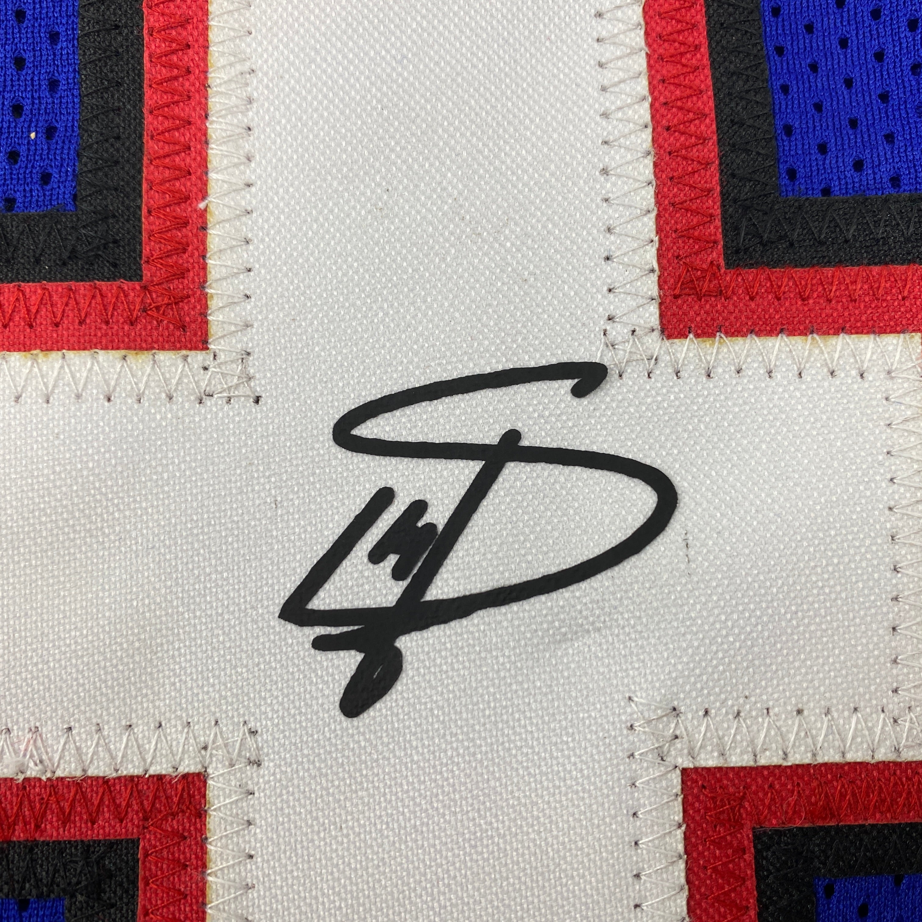Facsimile Autographed Stefon Diggs Buffalo Blue Reprint Laser Auto Football Jersey Size Men's XL