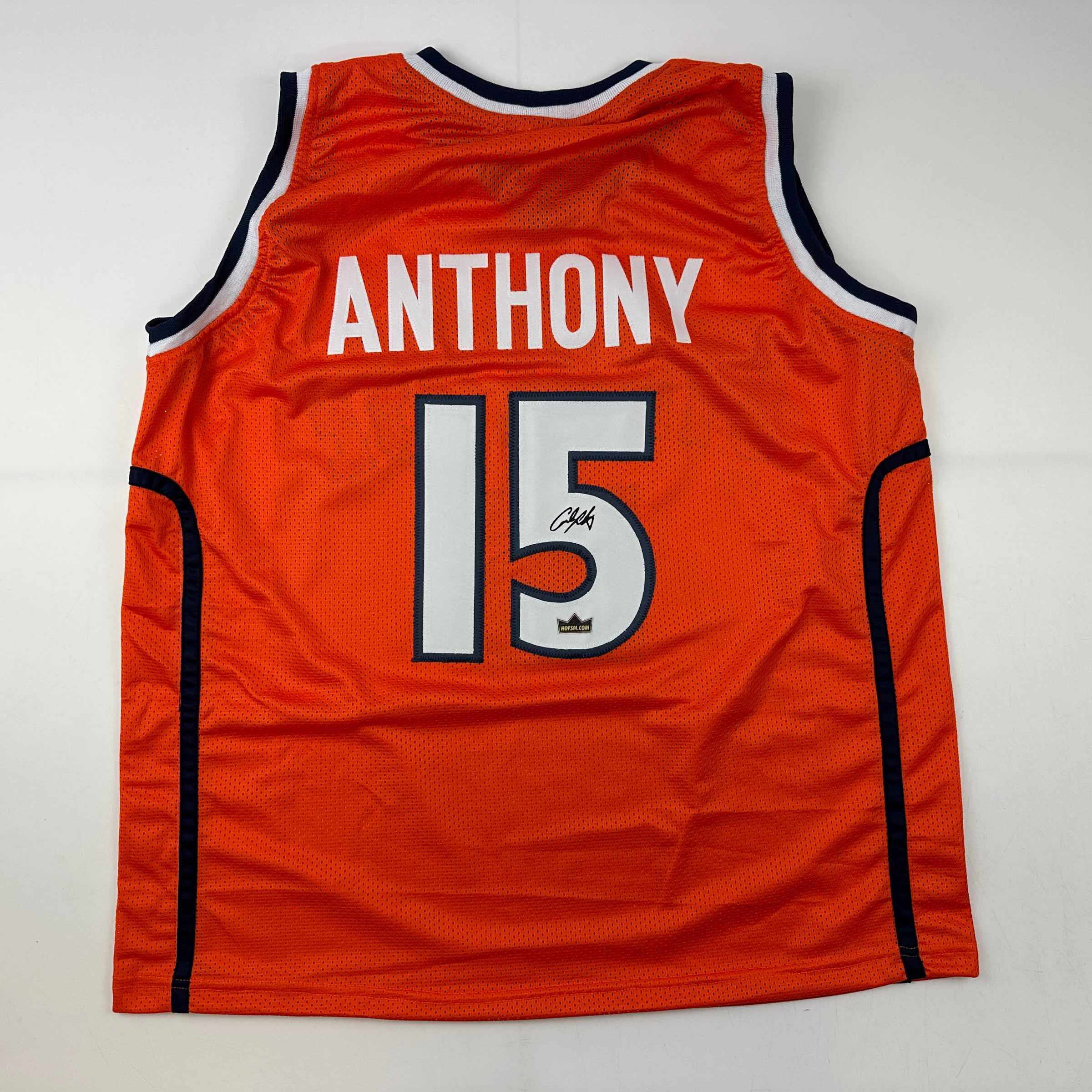 Facsimile Autographed Carmelo Anthony Syracuse Orange Reprint Laser Auto College Basketball Jersey Size Men's XL