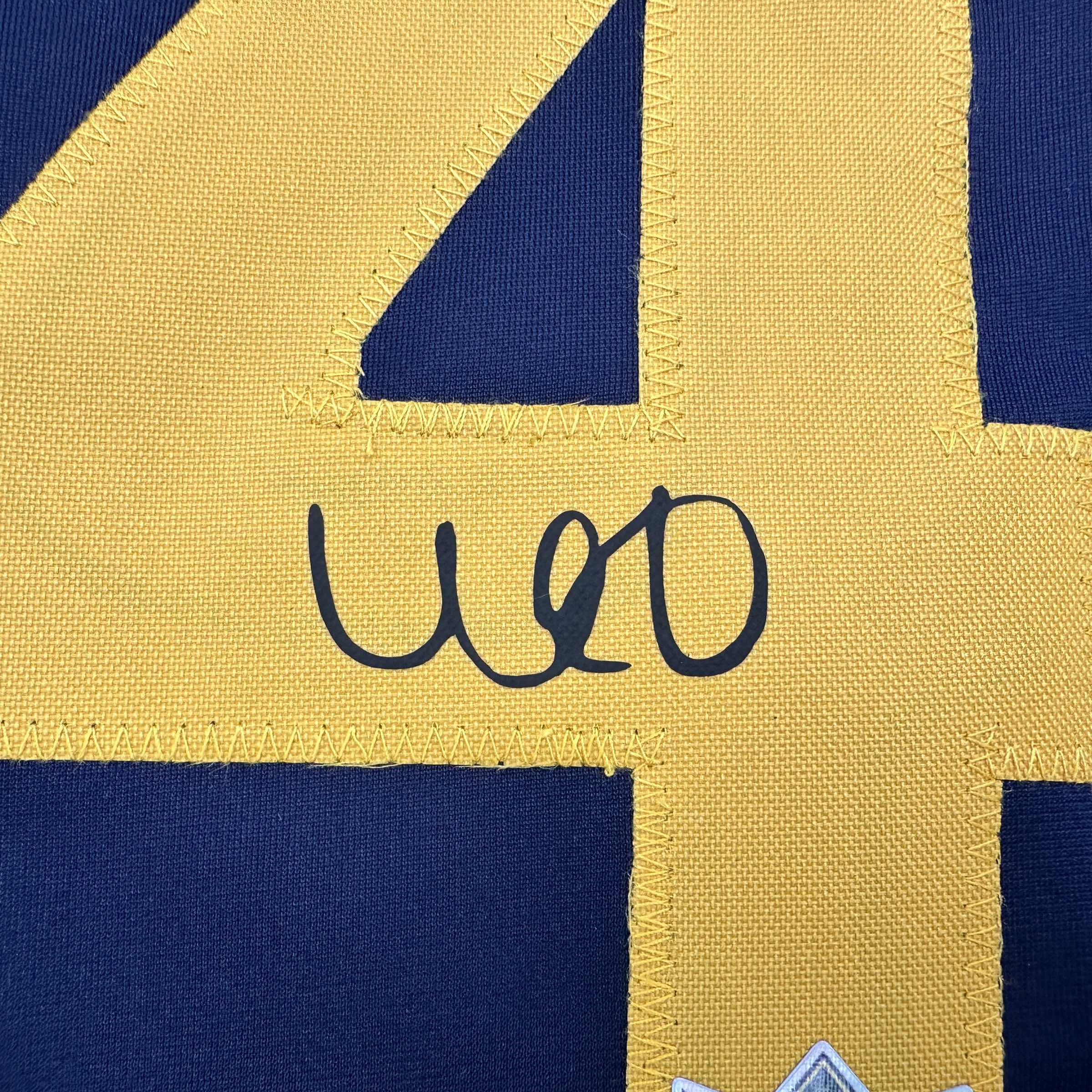 Framed Facsimile Autographed William Contreras 35x39 Milwaukee Blue Reprint Laser Auto Baseball Jersey