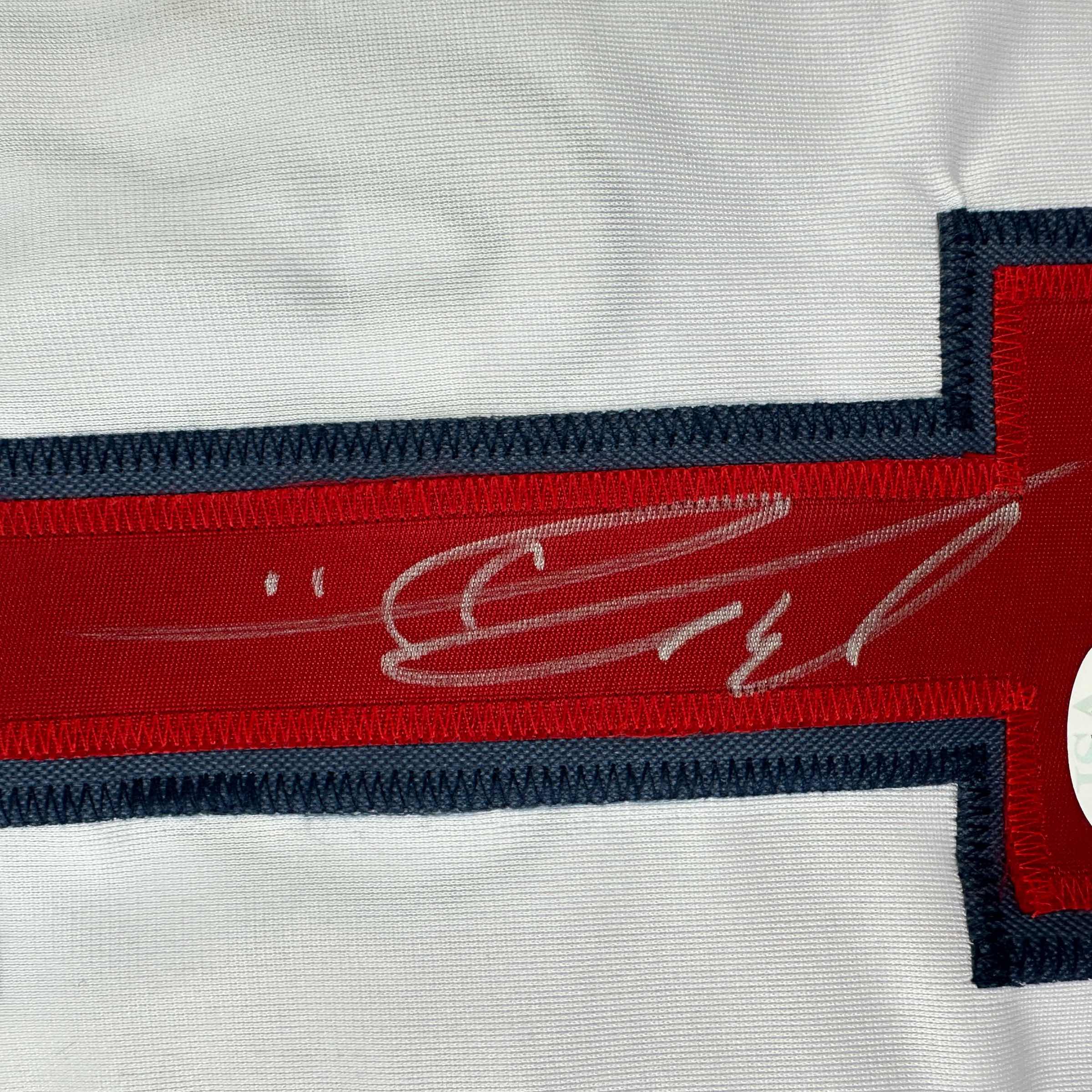 Autographed/Signed Rafael Devers Boston White Baseball Jersey JSA COA