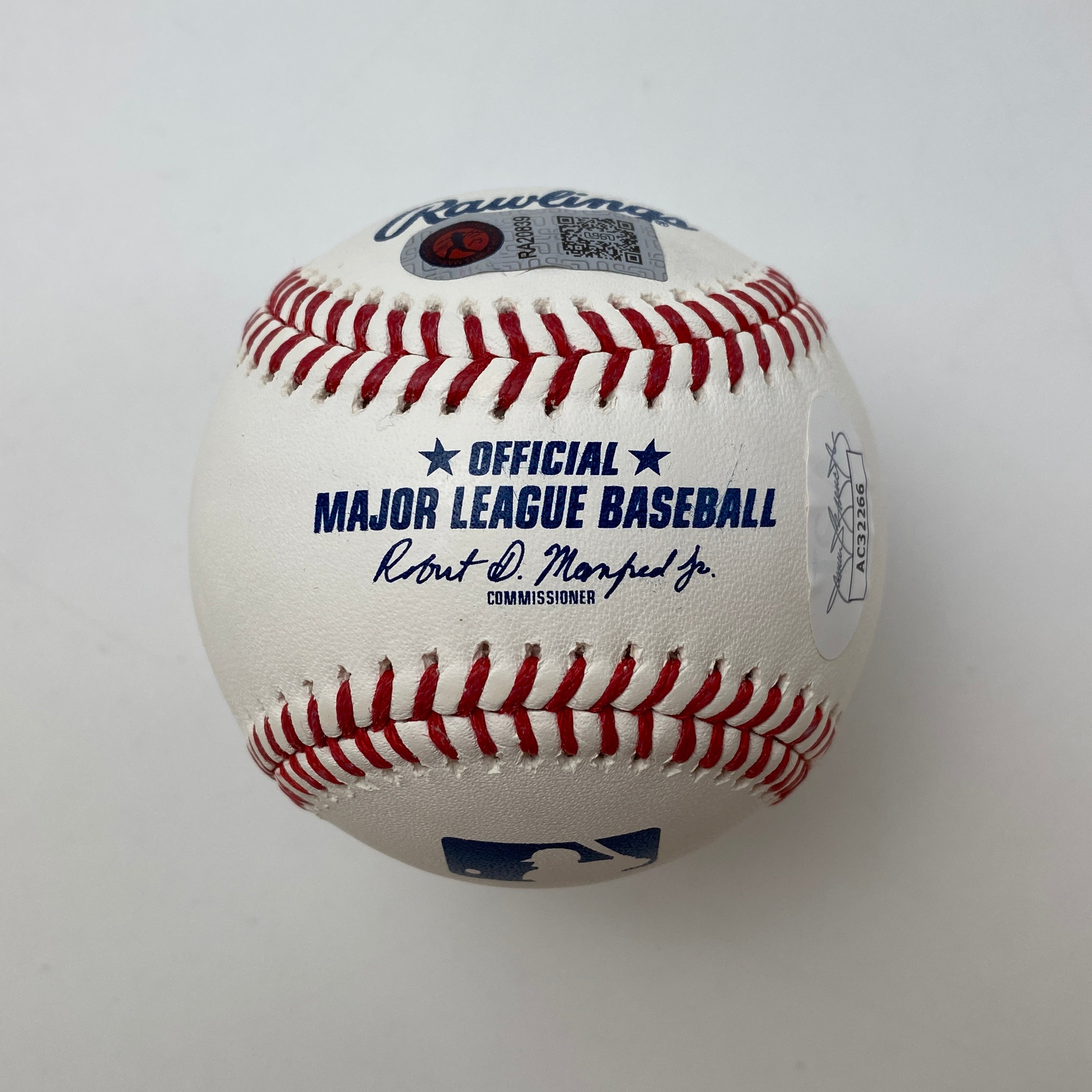 Autographed/Signed Ronald Acuna Jr. Rawlings Official Major League ROML Baseball JSA COA