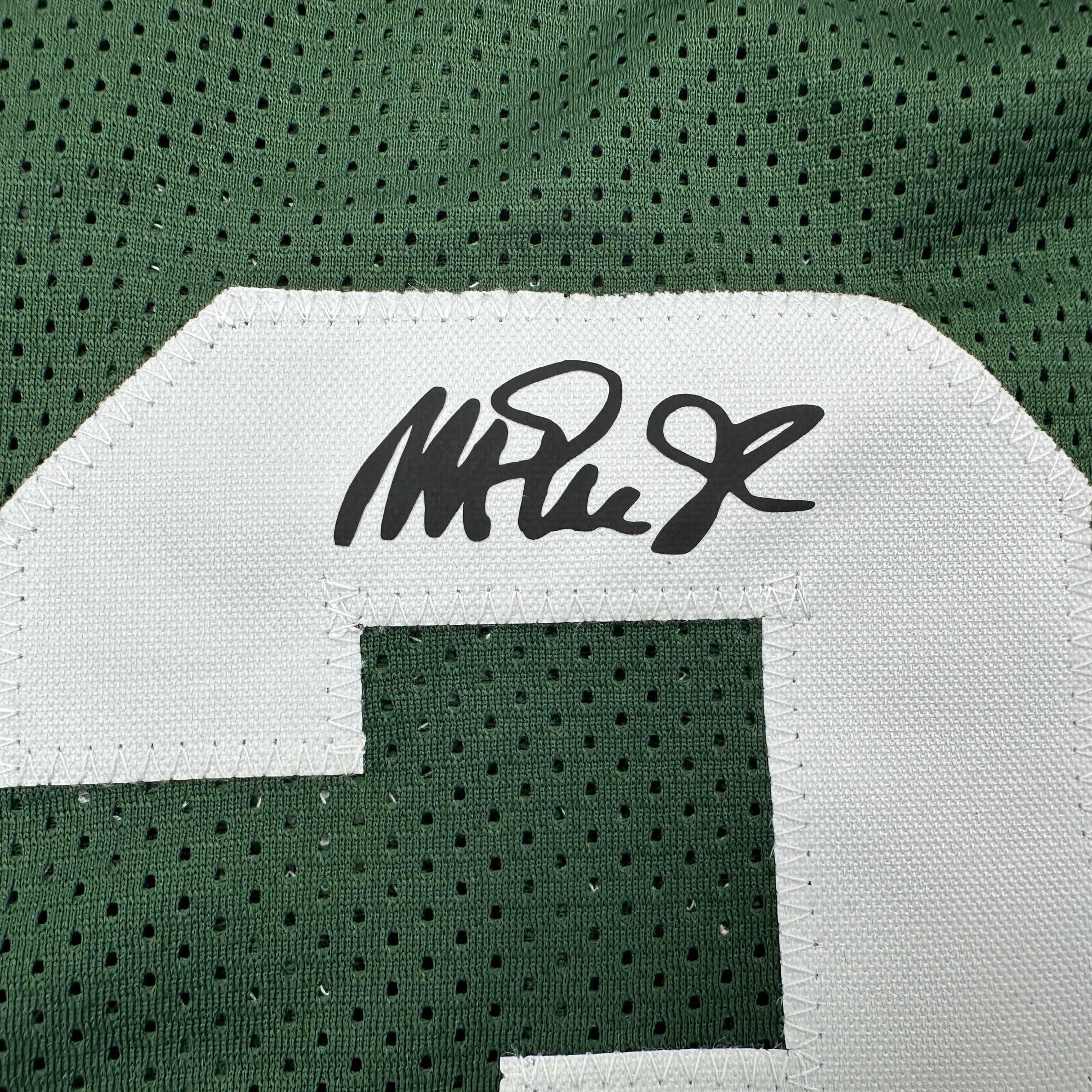 Facsimile Autographed Earvin Magic Johnson Michigan State Green Reprint Laser Auto College Basketball Jersey Size Men's XL