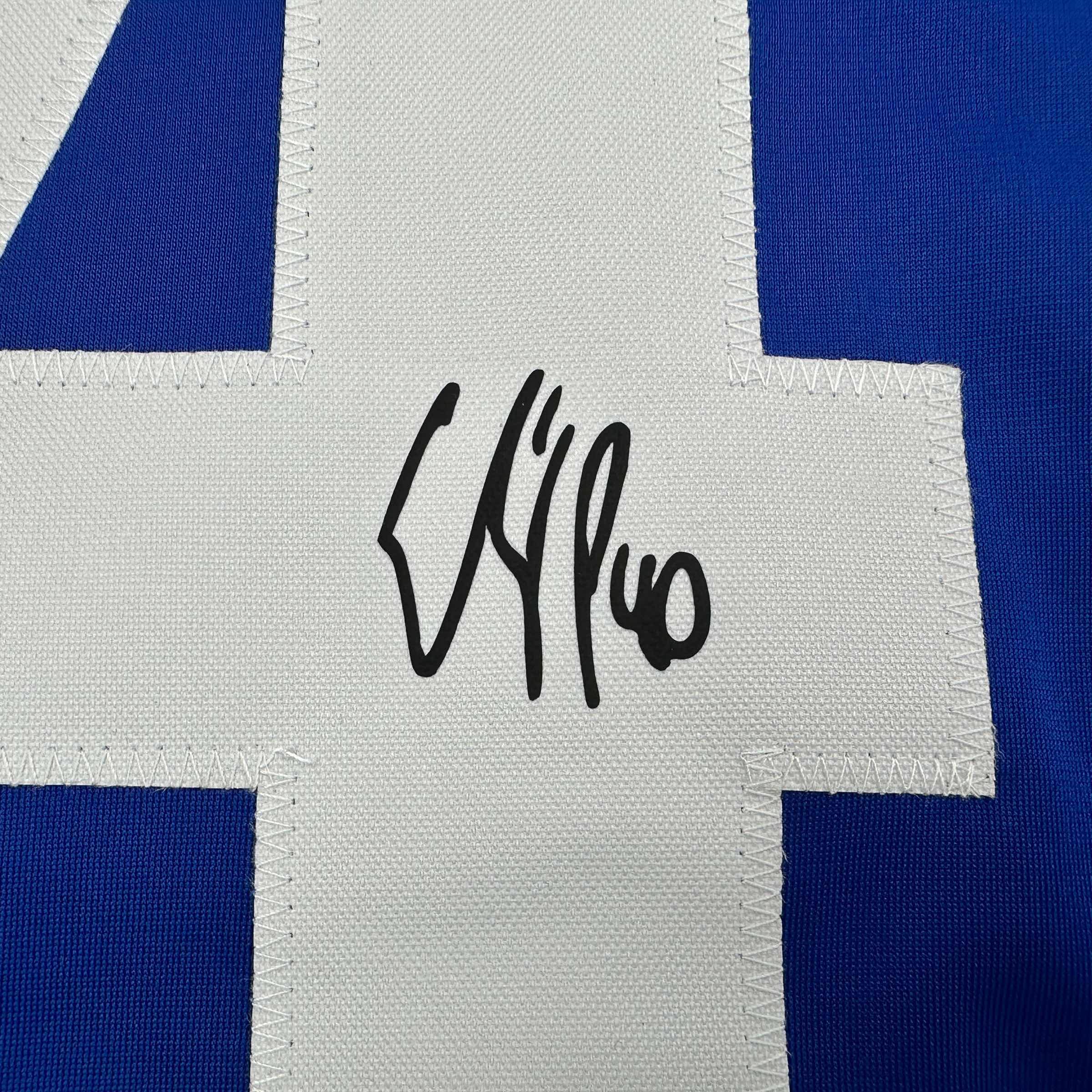 Facsimile Autographed Elias Pettersson Vancouver Blue Reprint Laser Auto Hockey Jersey Size Men's XL