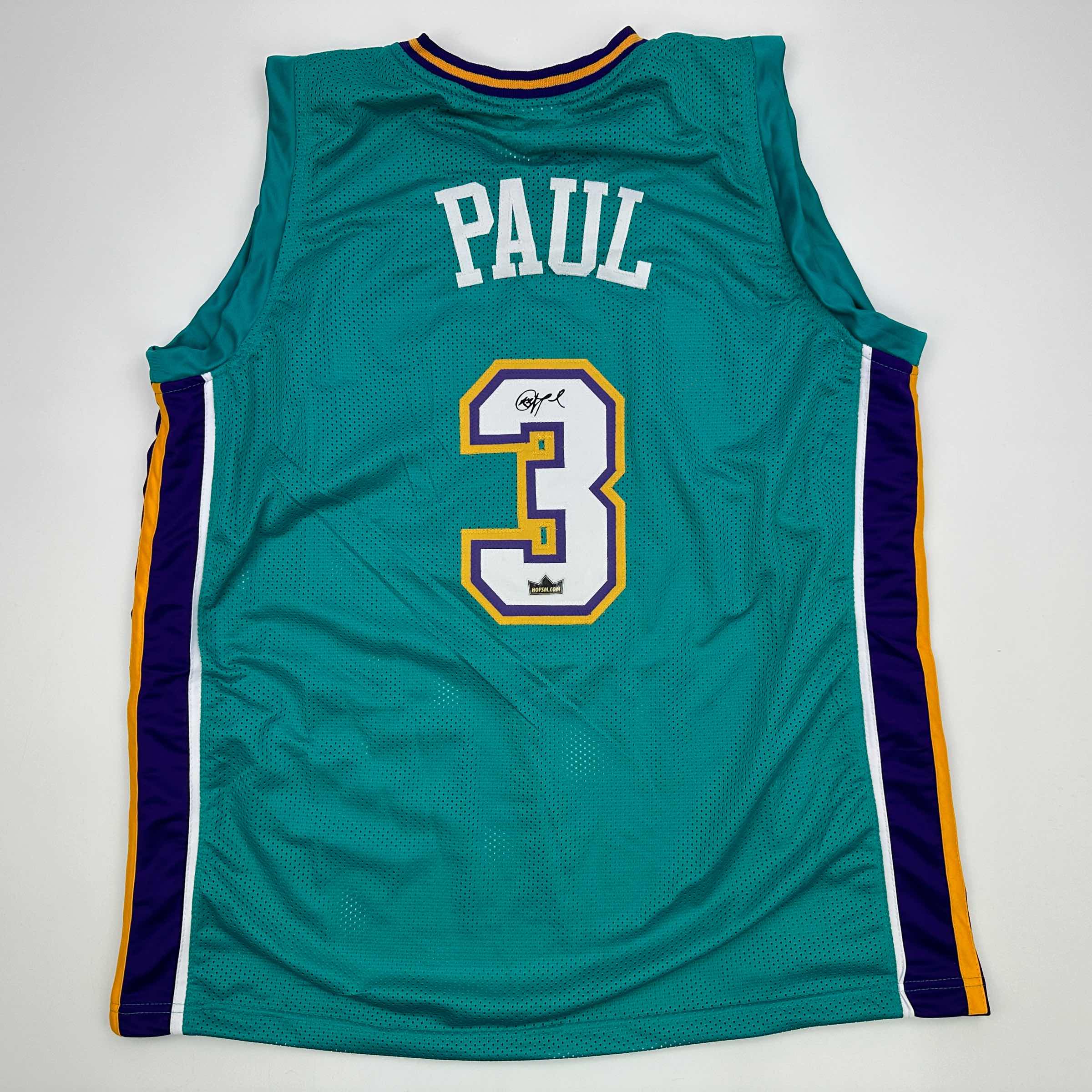 Facsimile Autographed Chris Paul New Orleans Teal Reprint Laser Auto Basketball Jersey Size Men's XL