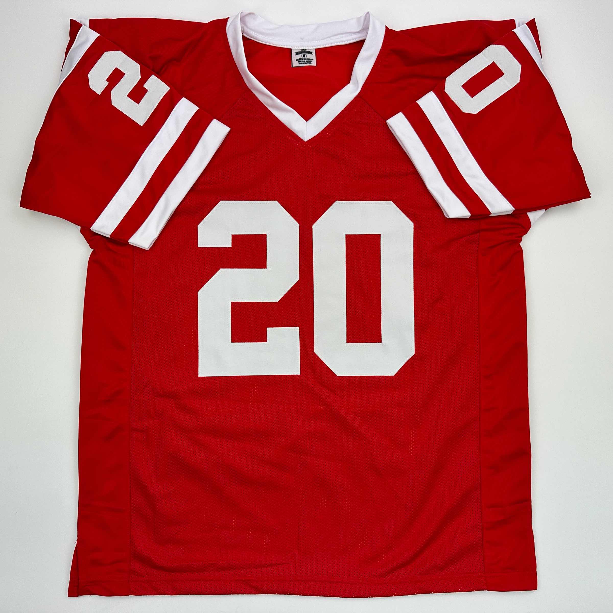 Facsimile Autographed Johnny Rodgers Nebraska  Red Reprint Laser Auto College Football Jersey Size Men's XL