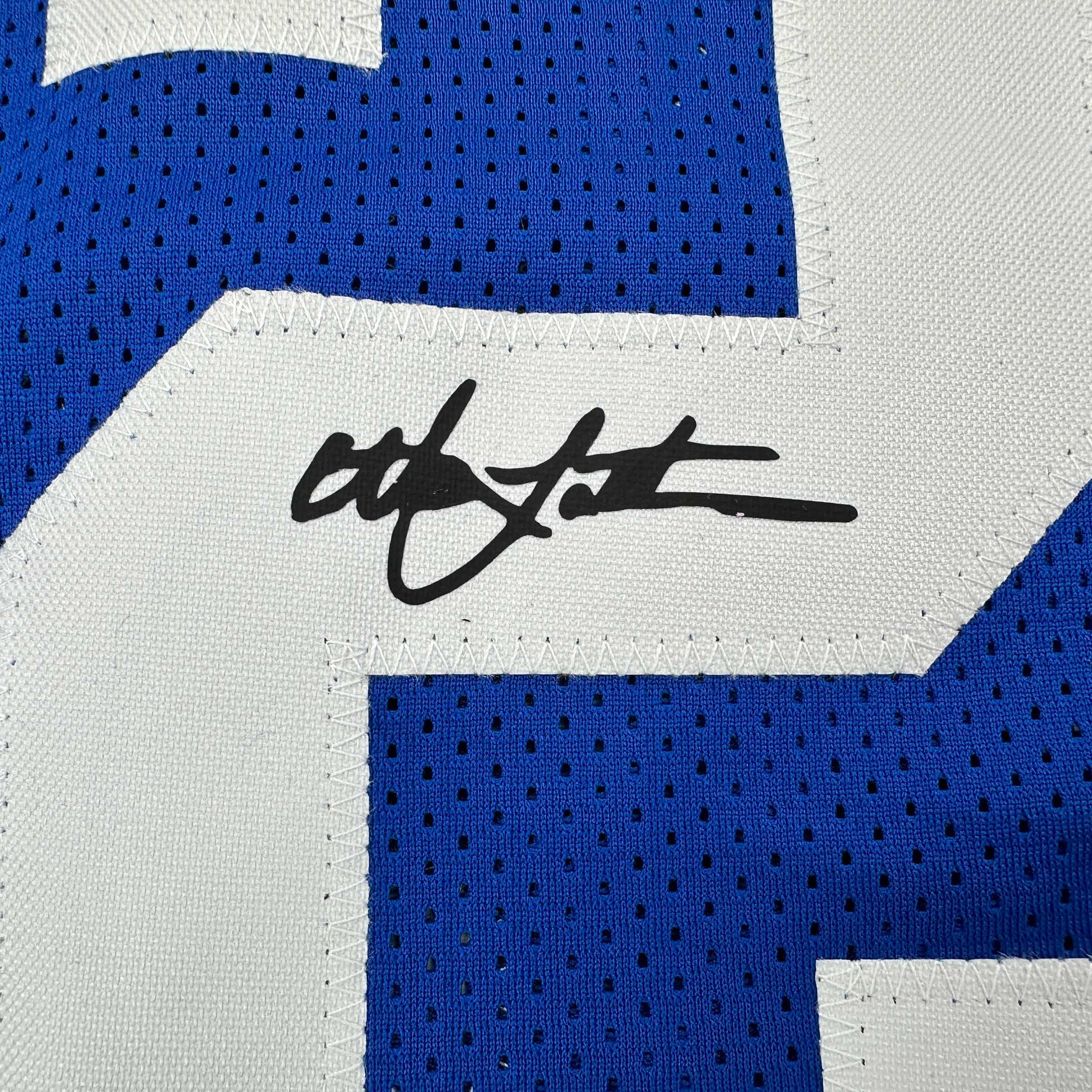 Facsimile Autographed Christian Laettner Duke Blue Reprint Laser Auto College Basketball Jersey Size Men's XL