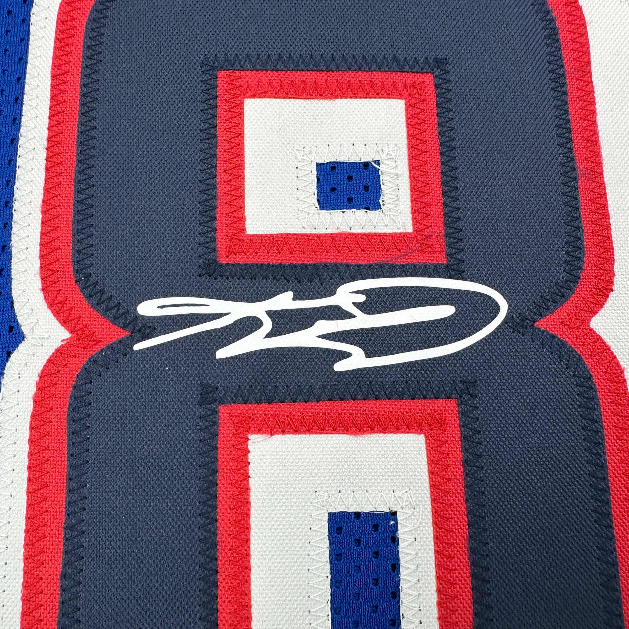 Facsimile Autographed Kawhi Leonard 2024 United States Team USA Blue Reprint Laser Auto Basketball Jersey Size Men's XL