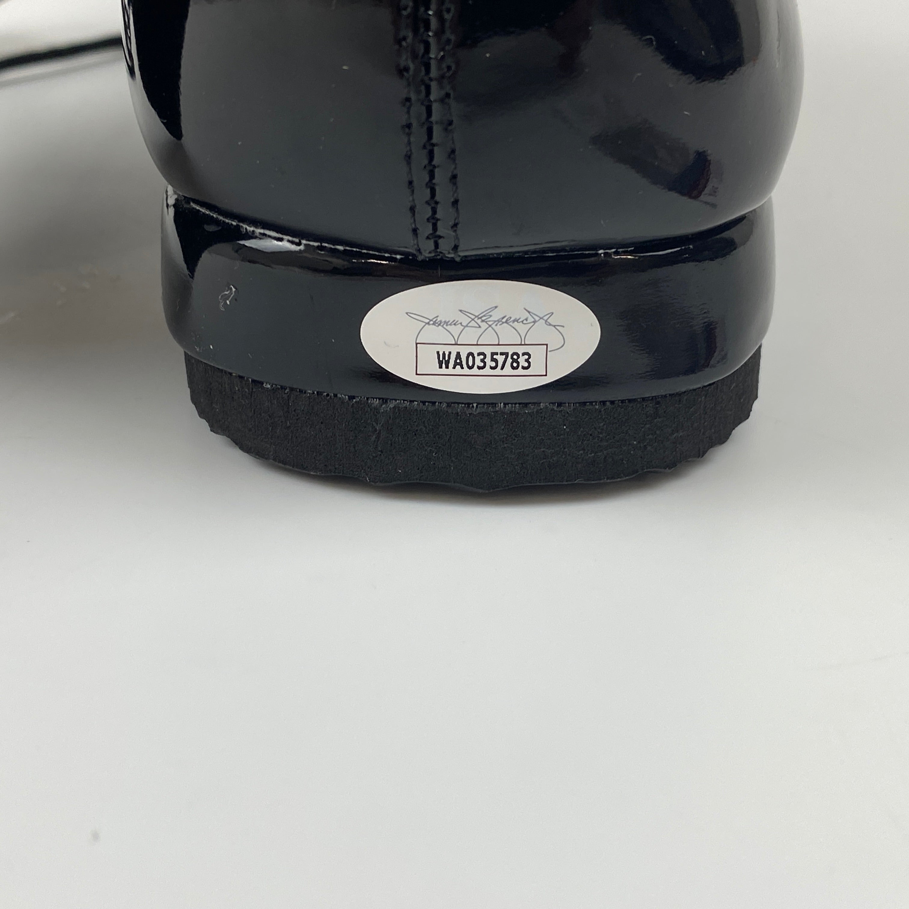 Autographed/Signed The Undertaker Black WWE WWF Wrestling Boot/Shoe JSA COA Auto