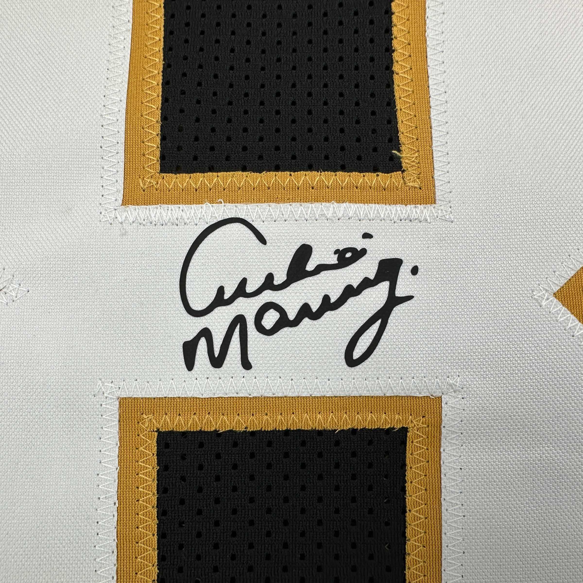 Facsimile Autographed Archie Manning New Orleans Black Reprint Laser Auto Football Jersey Size Men's XL
