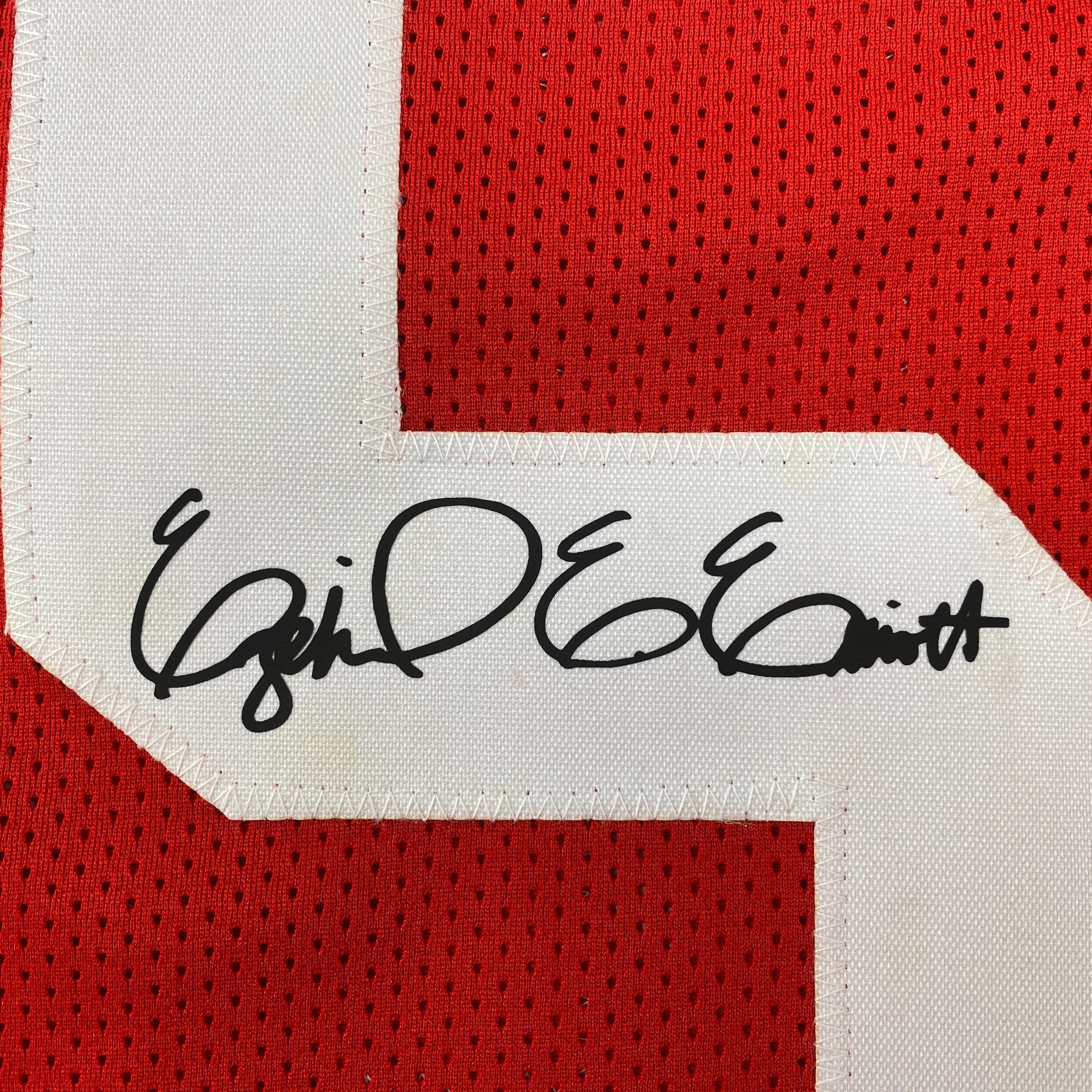 Facsimile Autographed Ezekiel Elliott Ohio State Red Reprint Laser Auto College Football Jersey Size Men's XL