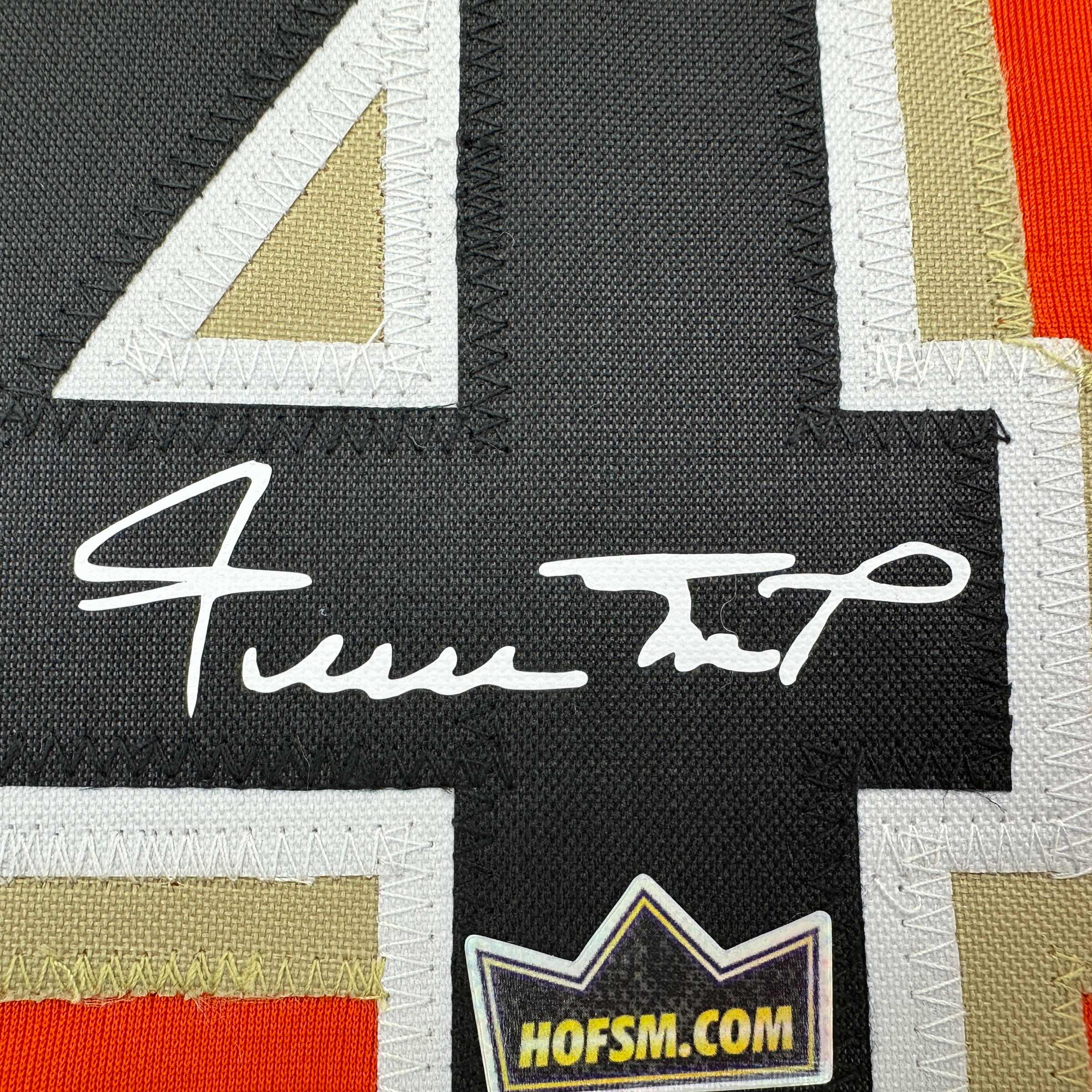 Framed Facsimile Autographed Willie Mays 35x39 San Francisco Orange Reprint Laser Auto Baseball Jersey