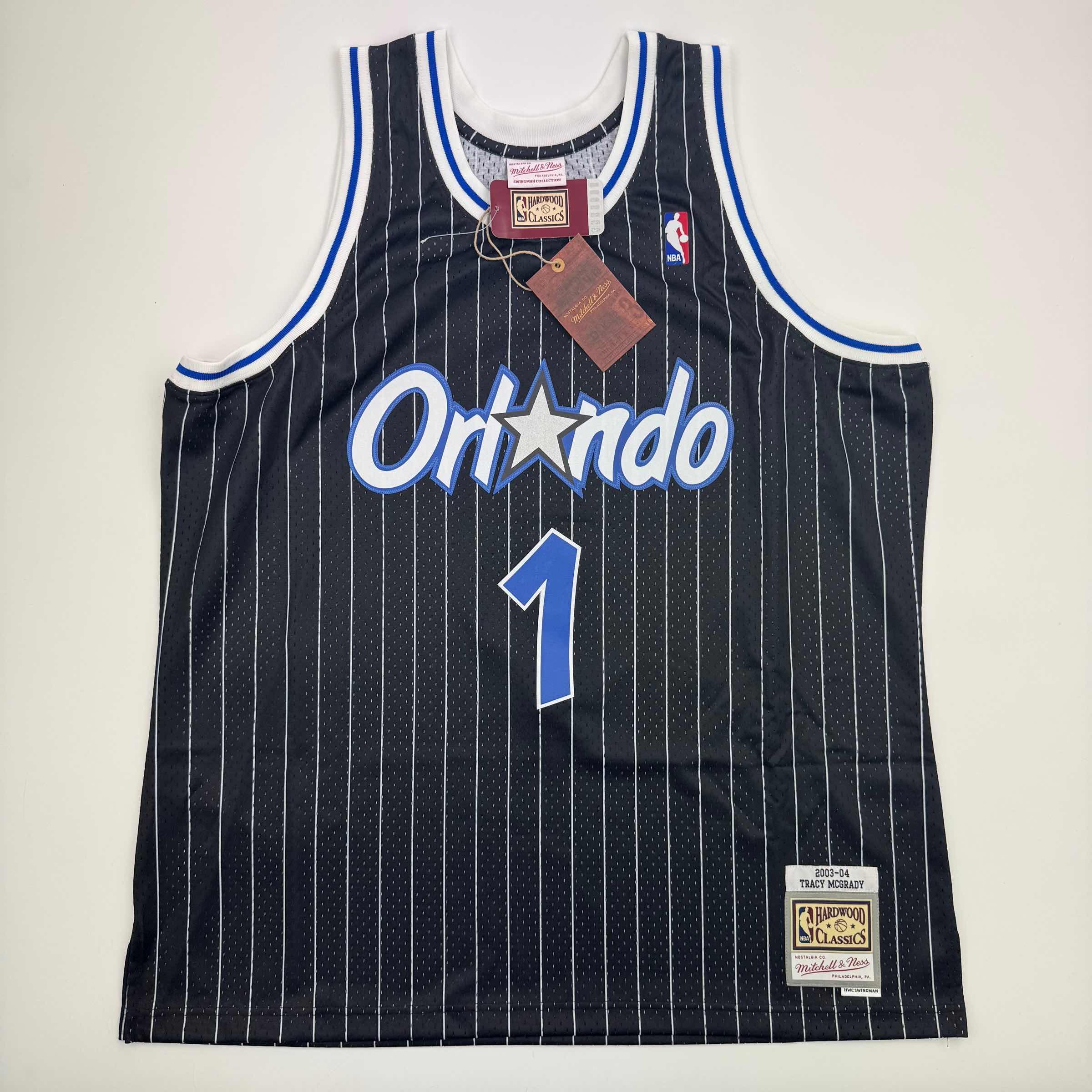 Autographed/Signed Tracy McGrady Orlando Magic Black Authentic Swingman Mitchell & Ness Basketball Jersey Fanatics COA