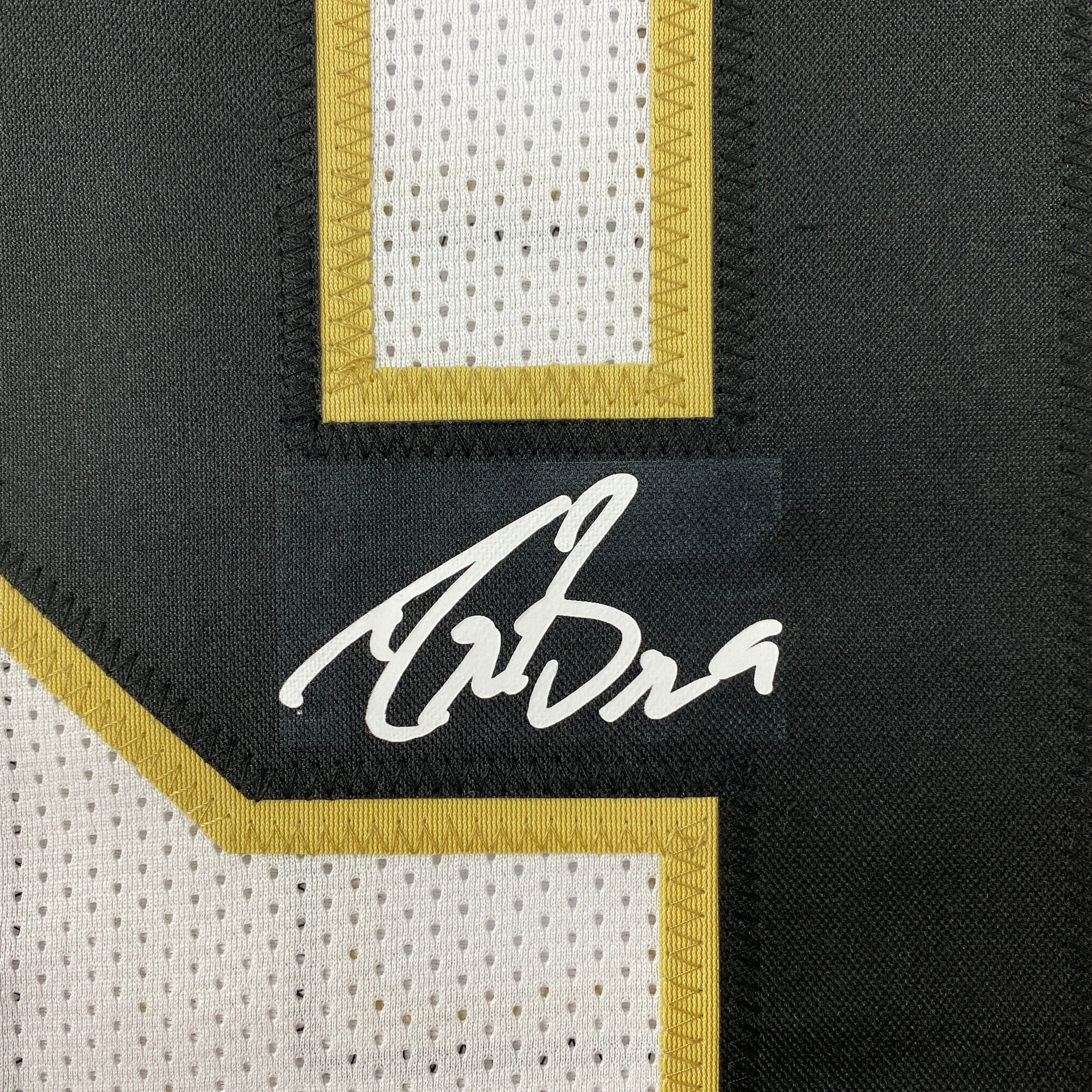 Facsimile Autographed Drew Brees New Orleans White Reprint Laser Auto Football Jersey Size Men's XL