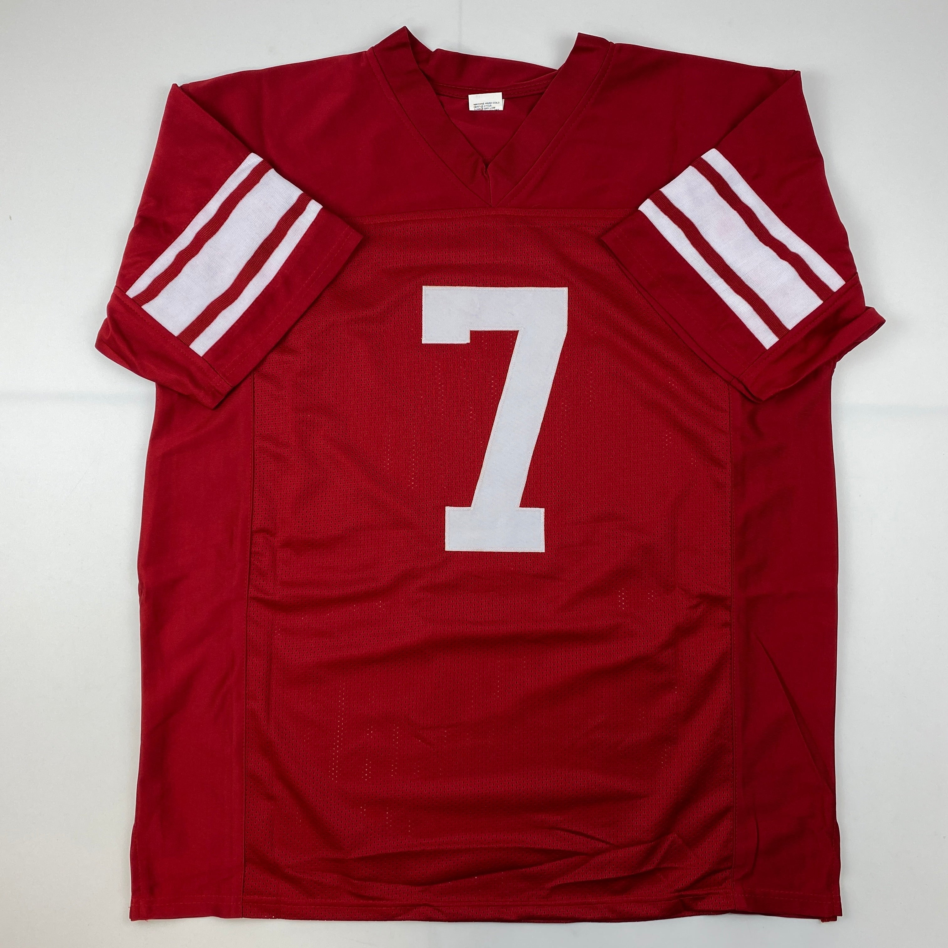 Facsimile Autographed John Elway Stanford Red Reprint Laser Auto College Football Jersey Size Men's XL