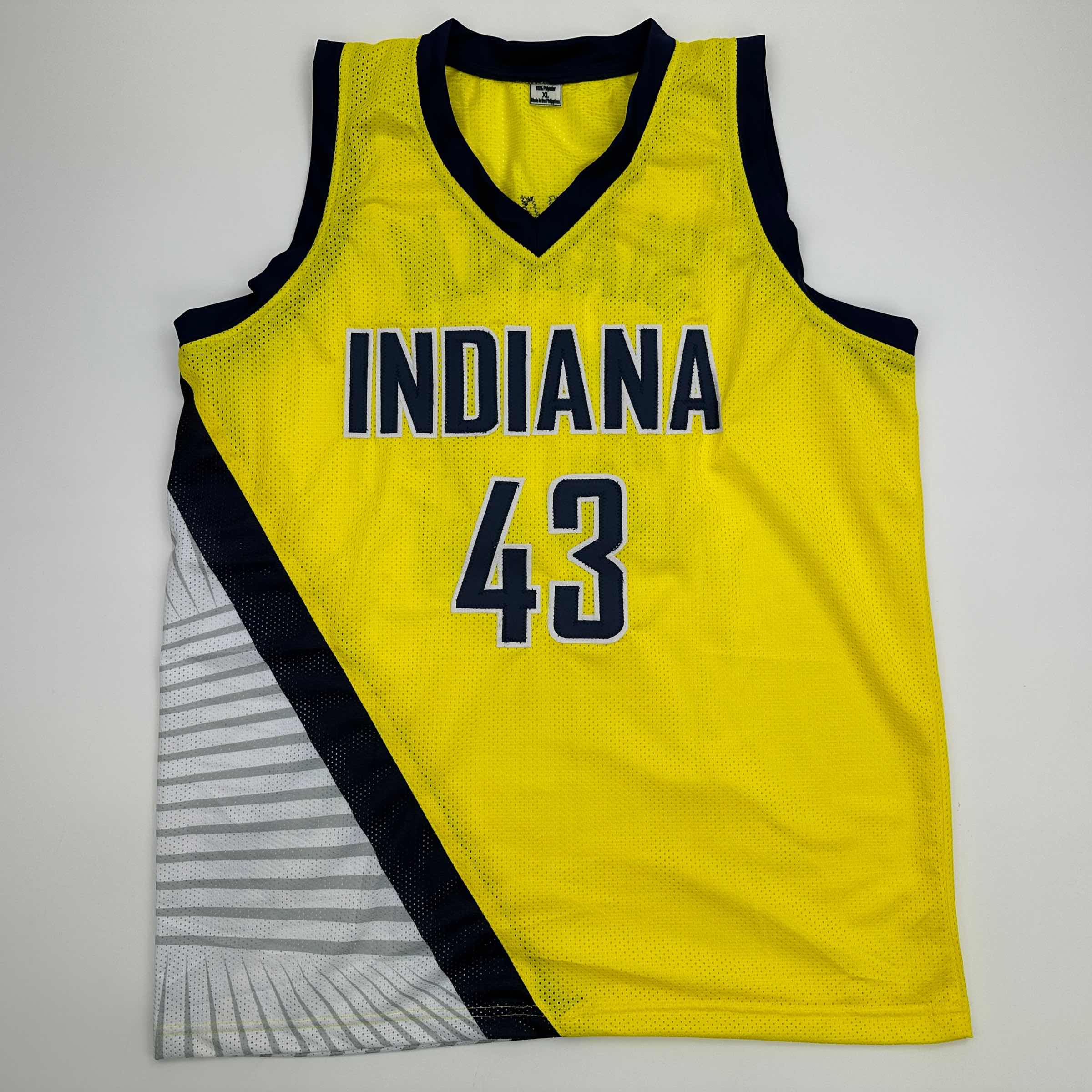 Facsimile Autographed Pascal Siakam Indiana Yellow Reprint Laser Auto Basketball Jersey Size Men's XL