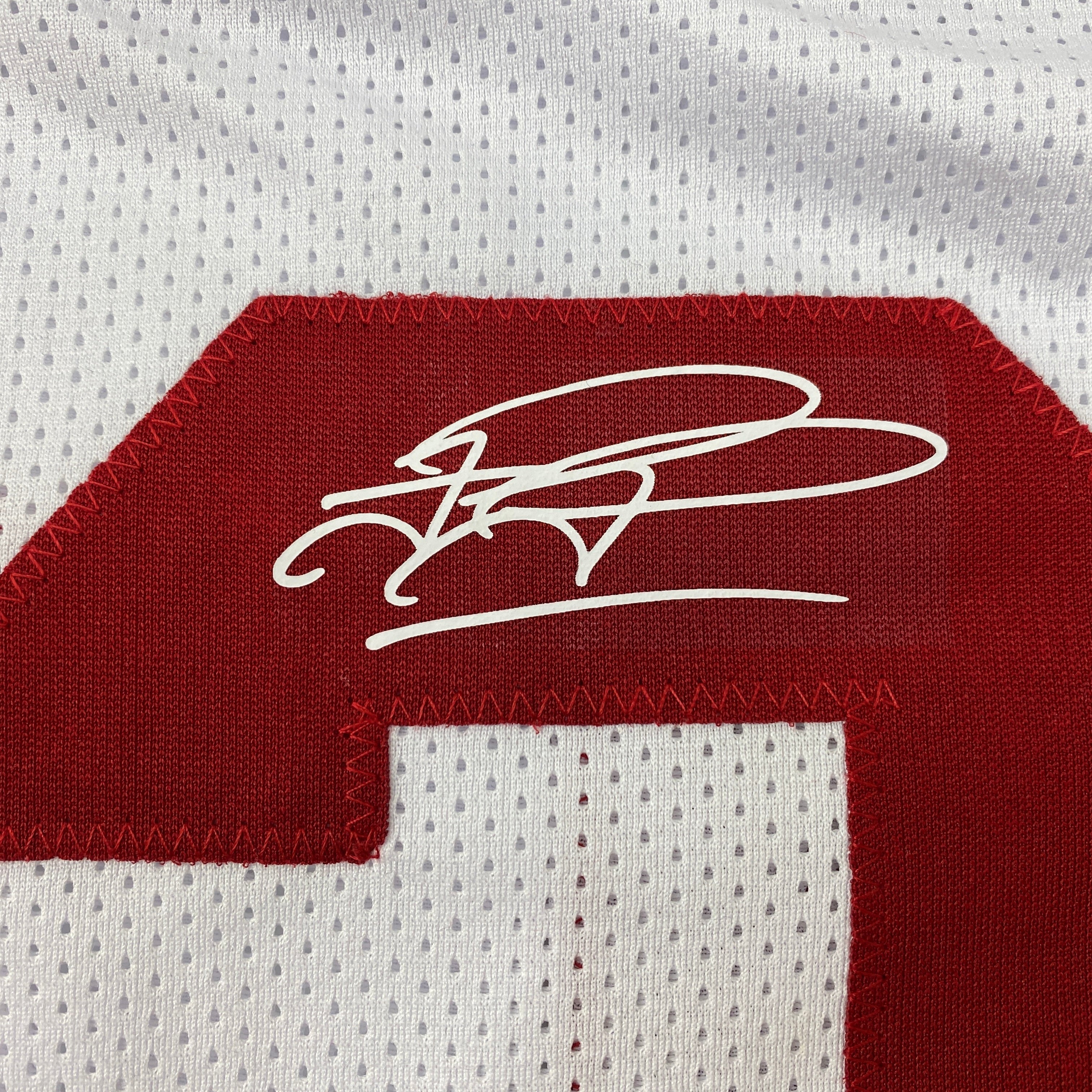 Facsimile Autographed Tua Tagovailoa Alabama White Reprint Laser Auto College Football Jersey Size Men's XL