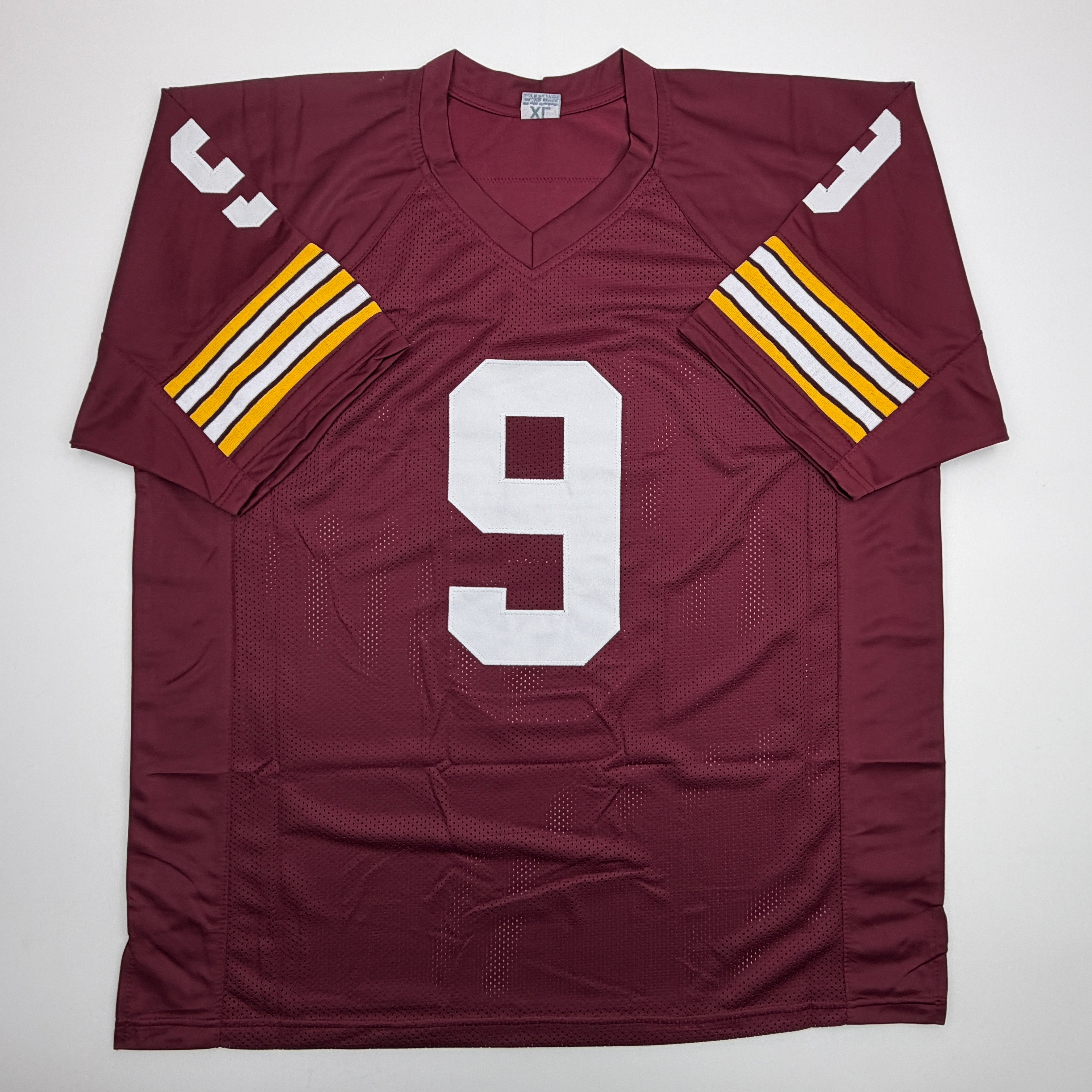 Autographed/Signed Sonny Jurgensen HOF 83 Washington Burgundy Football Jersey Beckett BAS COA