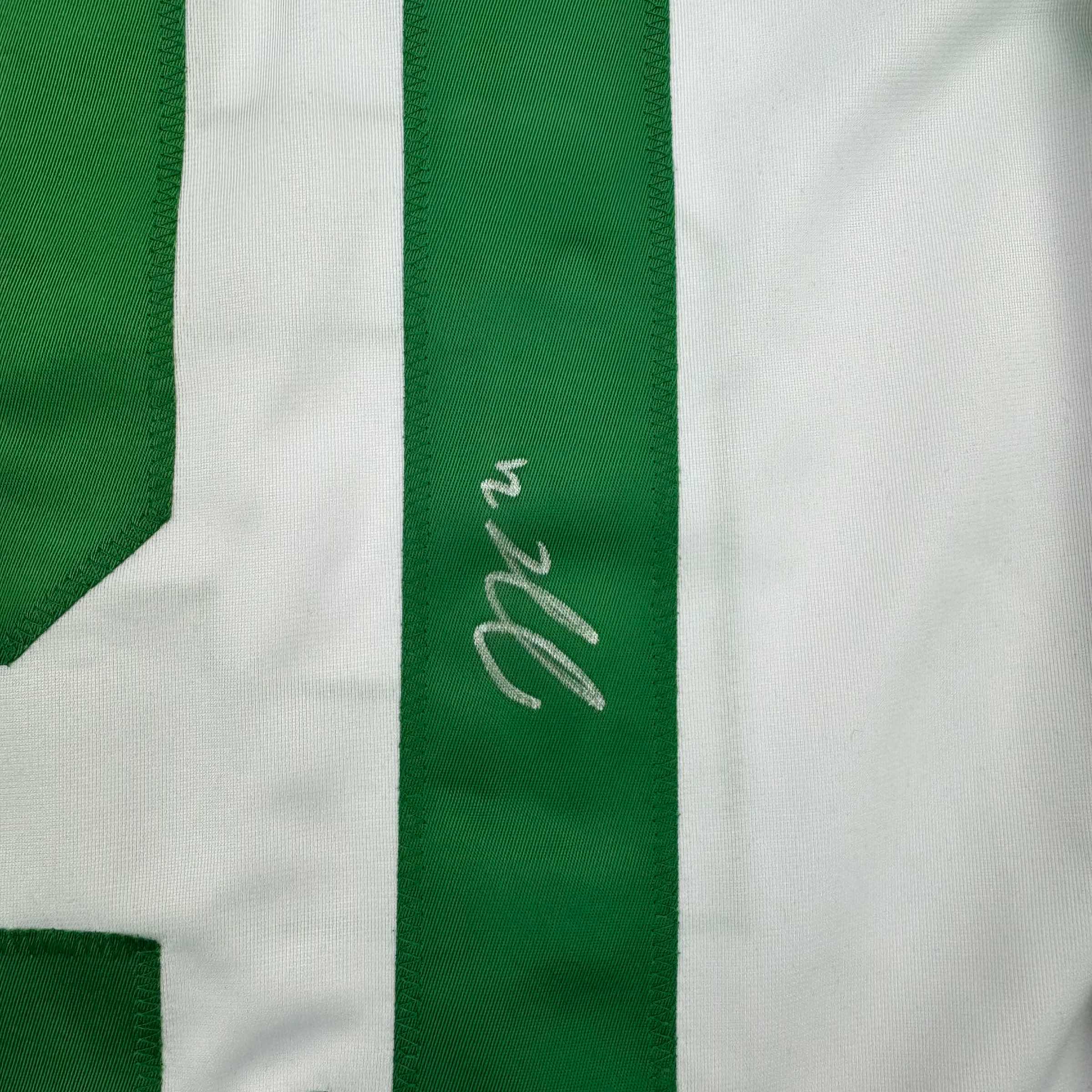 Framed Autographed/Signed Jason Robertson 35x39 Dallas White Hockey Jersey JSA COA