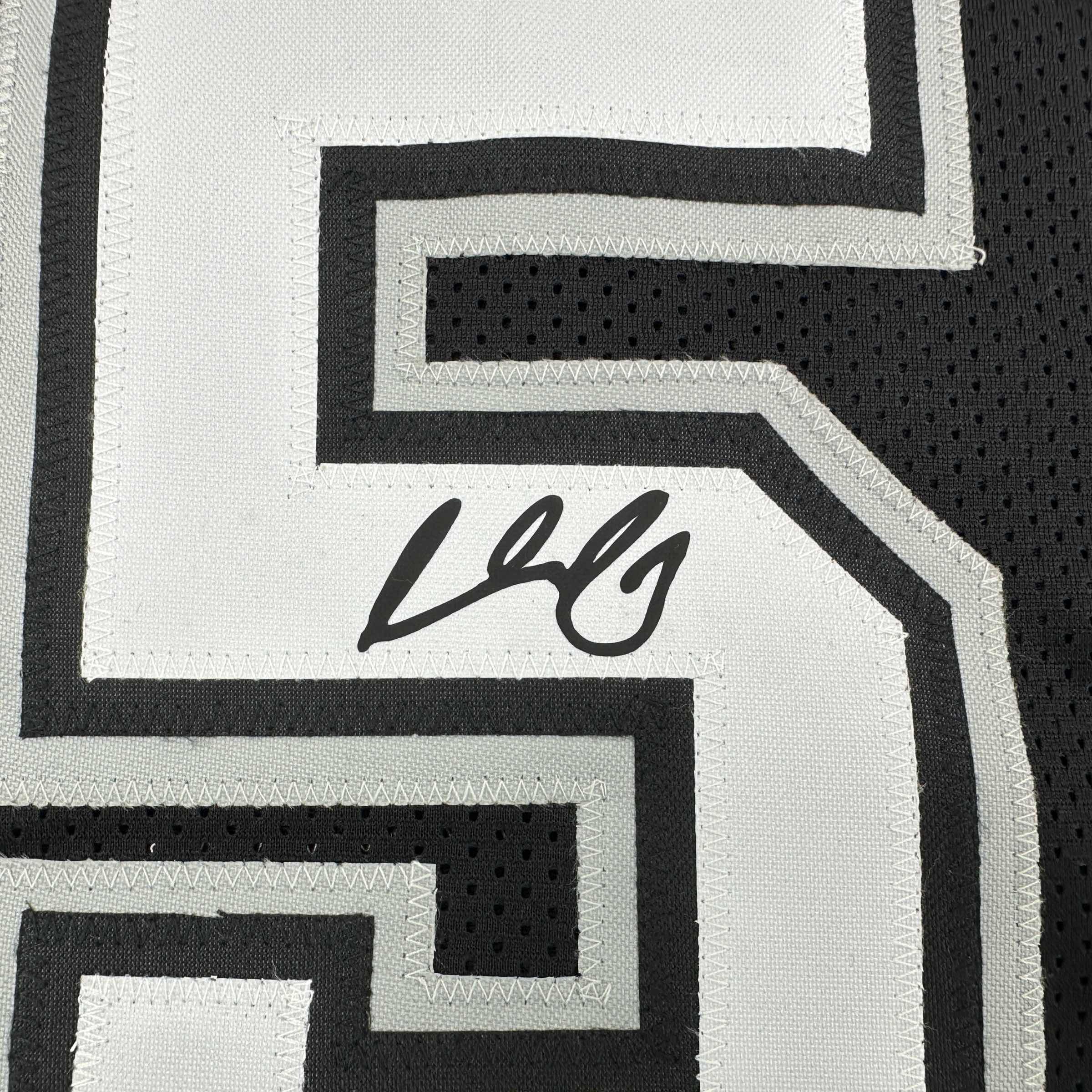 Facsimile Autographed Stephon Castle San Antonio Black Reprint Laser Auto Basketball Jersey Size Men's XL