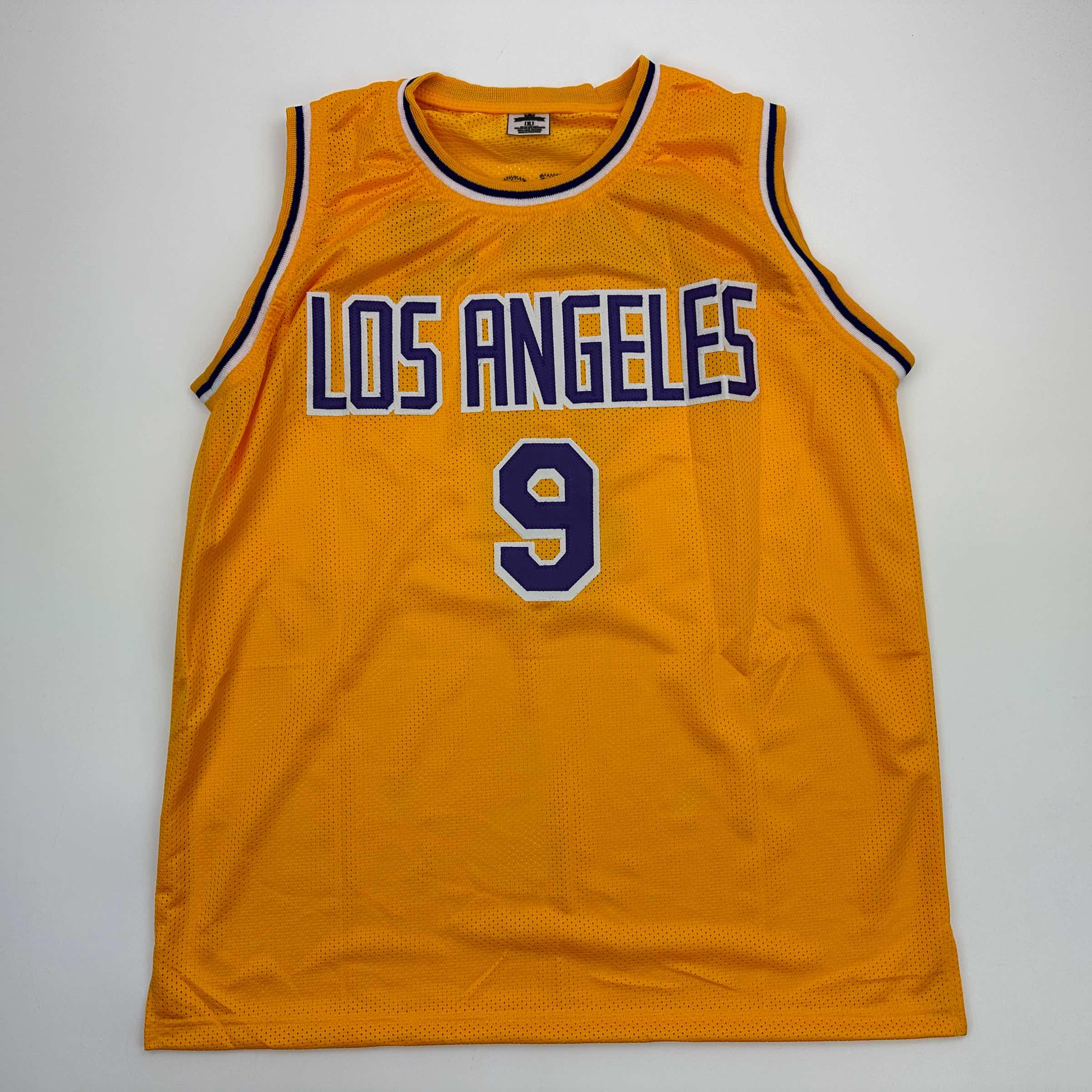 Facsimile Autographed Bronny James Jr. Los Angeles LA Yellow Reprint Laser Auto Basketball Jersey Size Men's XL