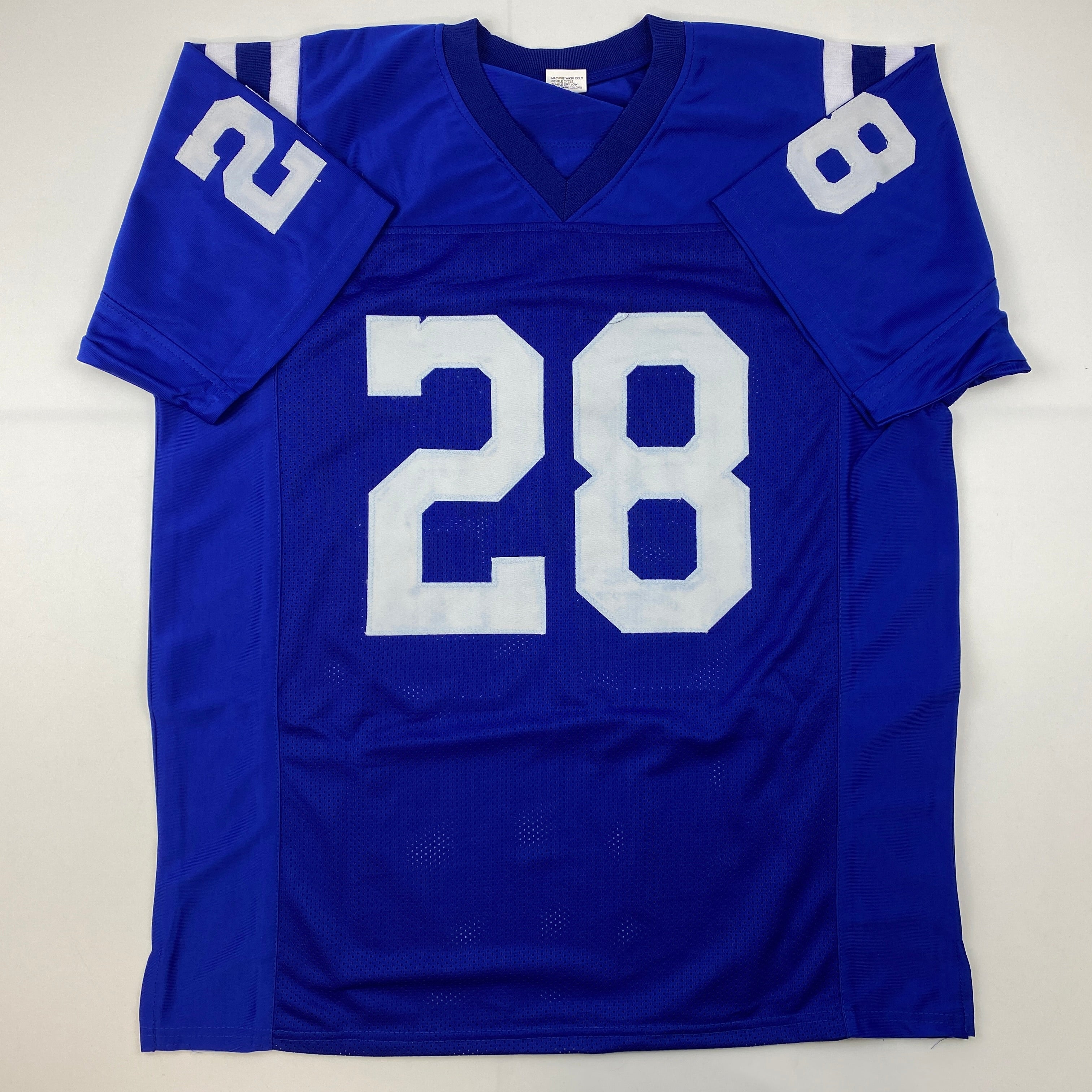Facsimile Autographed Jonathan Taylor Indianapolis Blue Reprint Laser Auto Football Jersey Size Men's XL