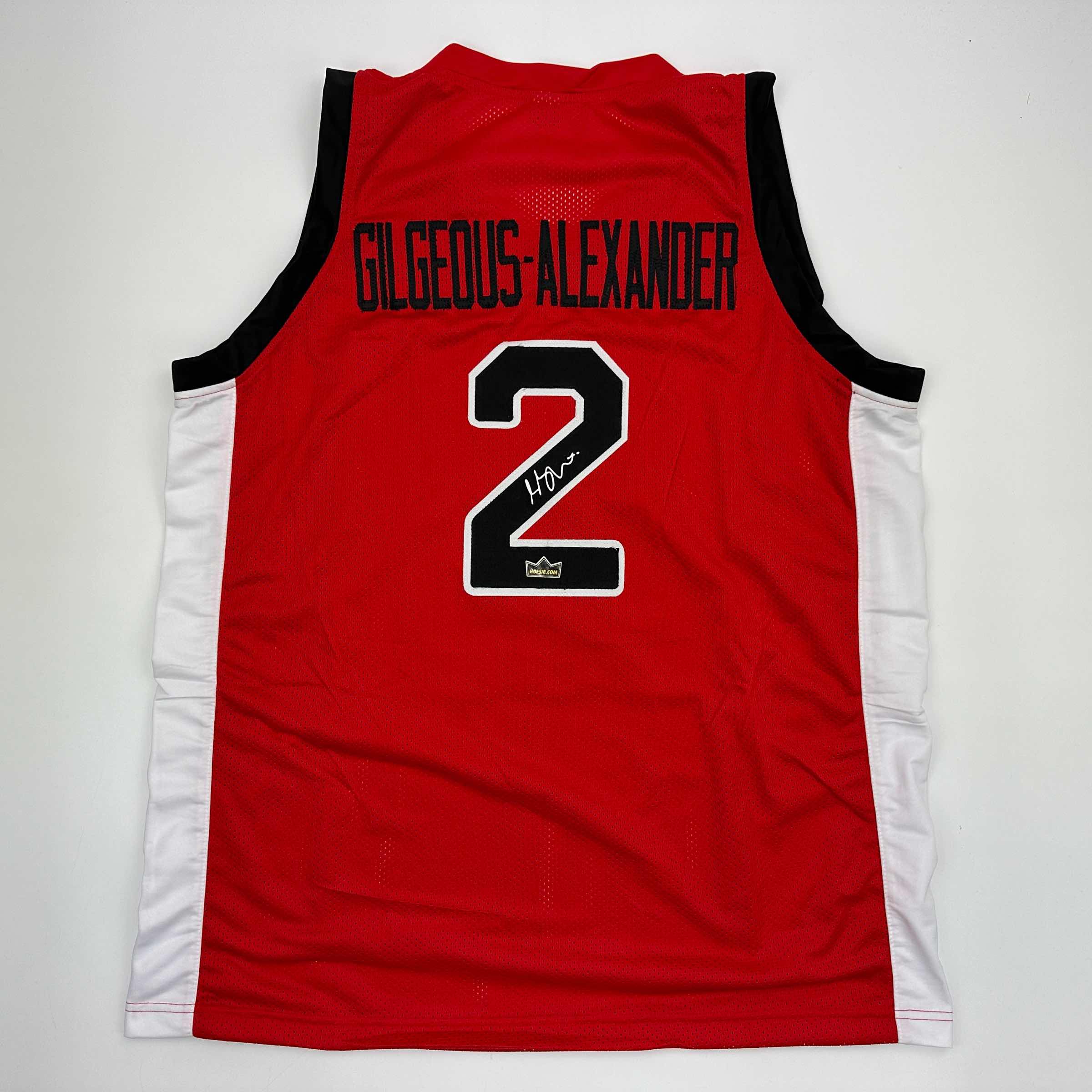 Facsimile Autographed Shai Gilgeous-Alexander SGA Canada Red Reprint Laser Auto Basketball Jersey Size Men's XL